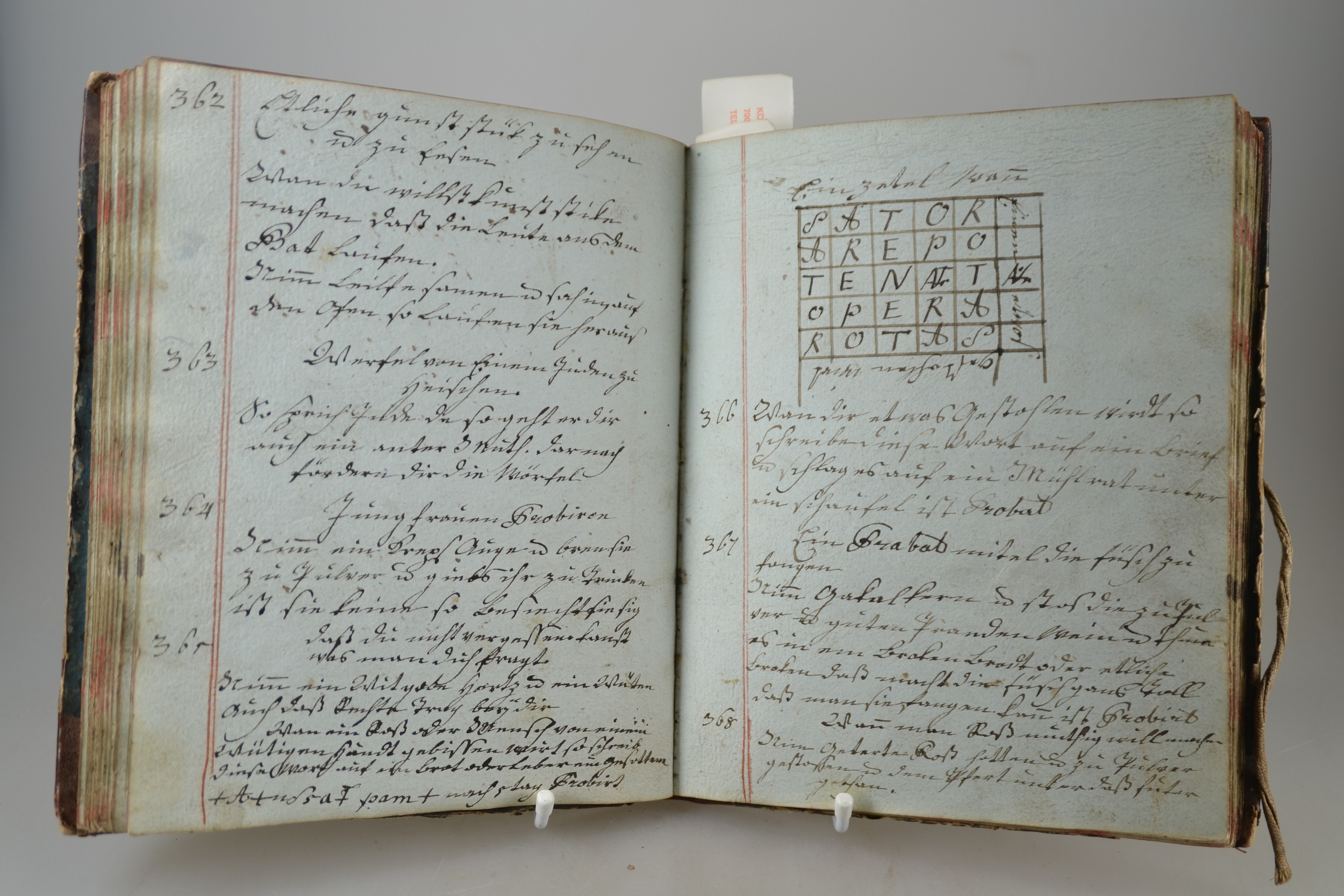 Detail d: Handschriftliches medizinisches Rezeptbuch, deutsch, datiert 1806/09, 79 ungezählte Blätter + Register, Vorsatz mit Besitzvermerk "Johann ...