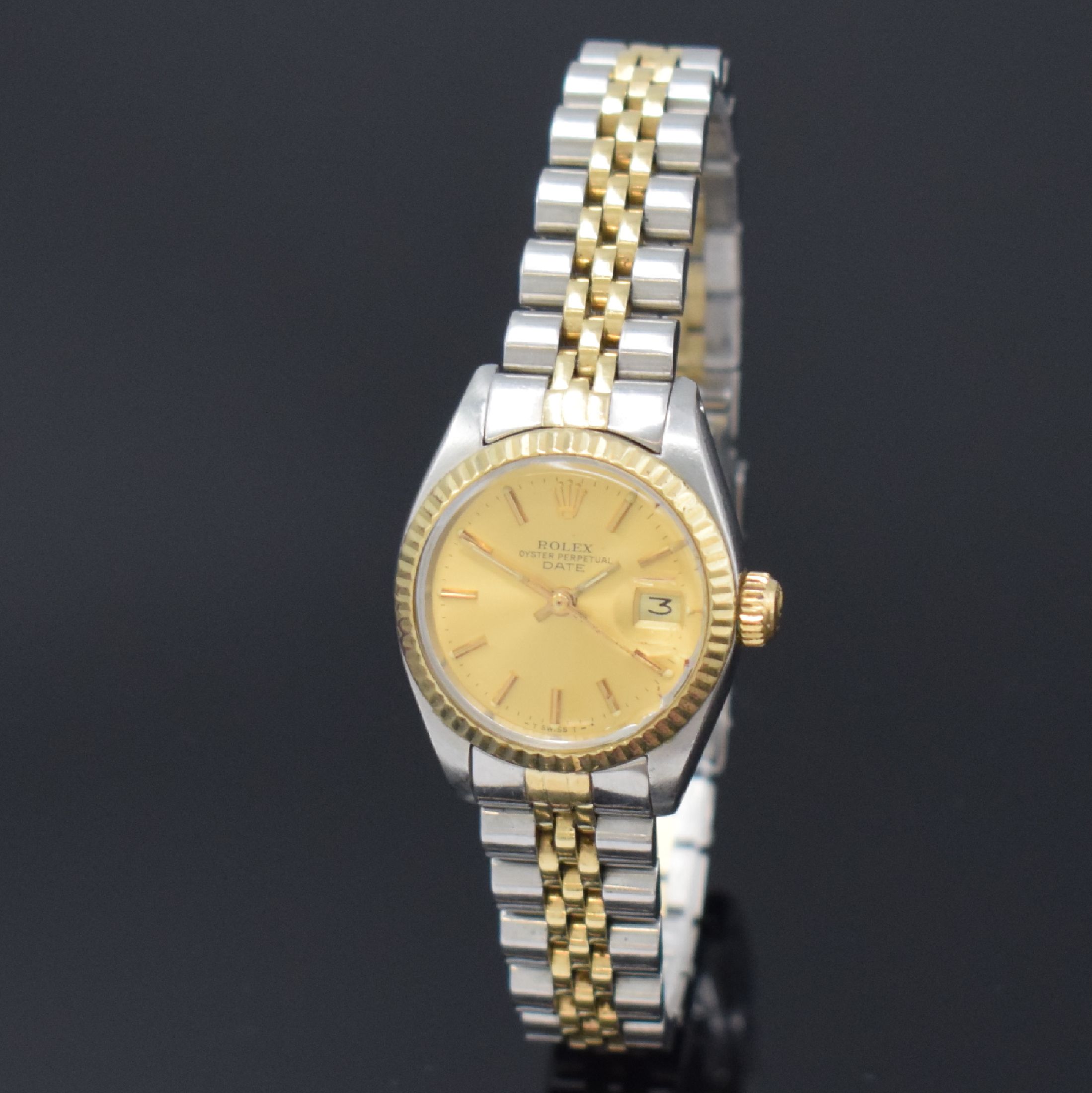 Detail a: ROLEX Damenarmbanduhr Oyster Perpetual Date Referenz 6917, Schweiz um 1977, Automatik, Edelstahl/Gold kombiniert inkl. Jubileeband m. Faltschl., ...