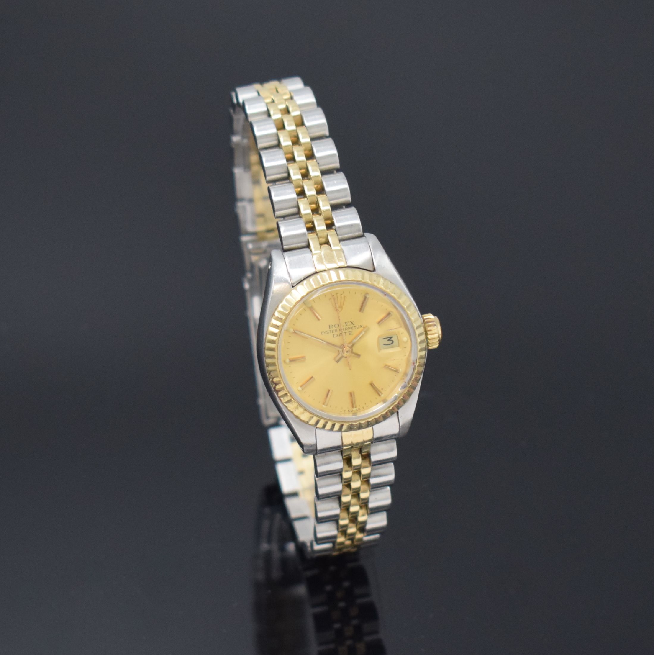 Detail c: ROLEX Damenarmbanduhr Oyster Perpetual Date Referenz 6917, Schweiz um 1977, Automatik, Edelstahl/Gold kombiniert inkl. Jubileeband m. Faltschl., ...
