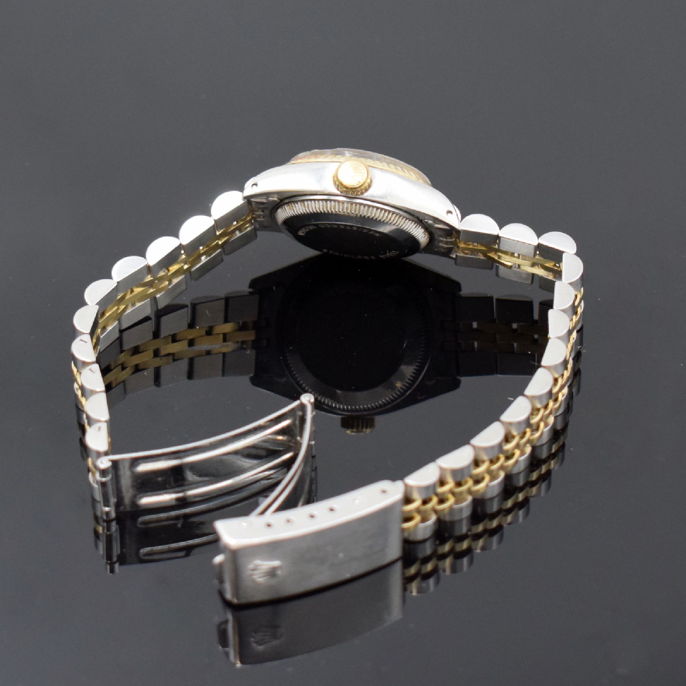 Detail e: ROLEX Damenarmbanduhr Oyster Perpetual Date Referenz 6917, Schweiz um 1977, Automatik, Edelstahl/Gold kombiniert inkl. Jubileeband m. Faltschl., ...