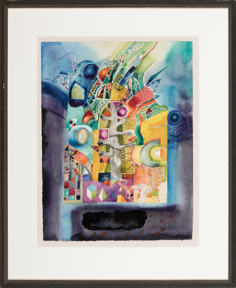 Detail a: Stoimen Stoilov, geb. 1944 Varna/Bulgarien, Studium an der Akademie Sofia, zahlreiche internationale Auszeichnungen, 2 Aquarelle, ...