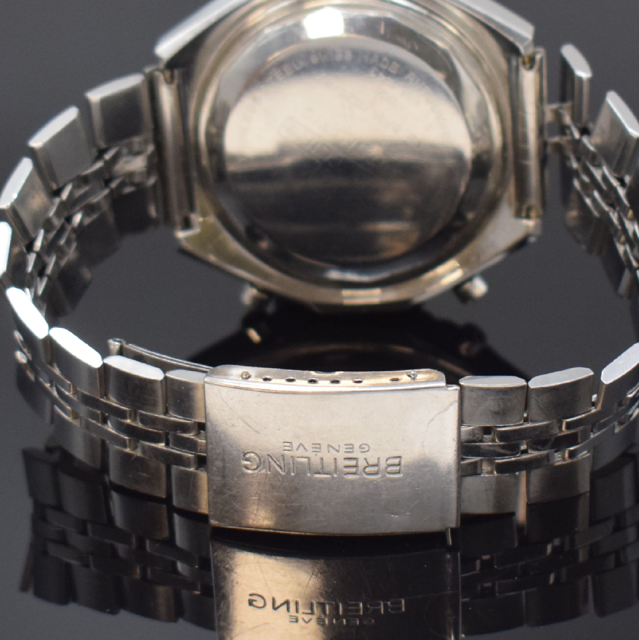 Detail b: BREITLING Armbandchronograph Navitimer Chrono-Matic Referenz 1806, Automatik, Schweiz um 1970, verschr. Stahlgeh. inkl. orig. Stahlband m. Faltschl., ...
