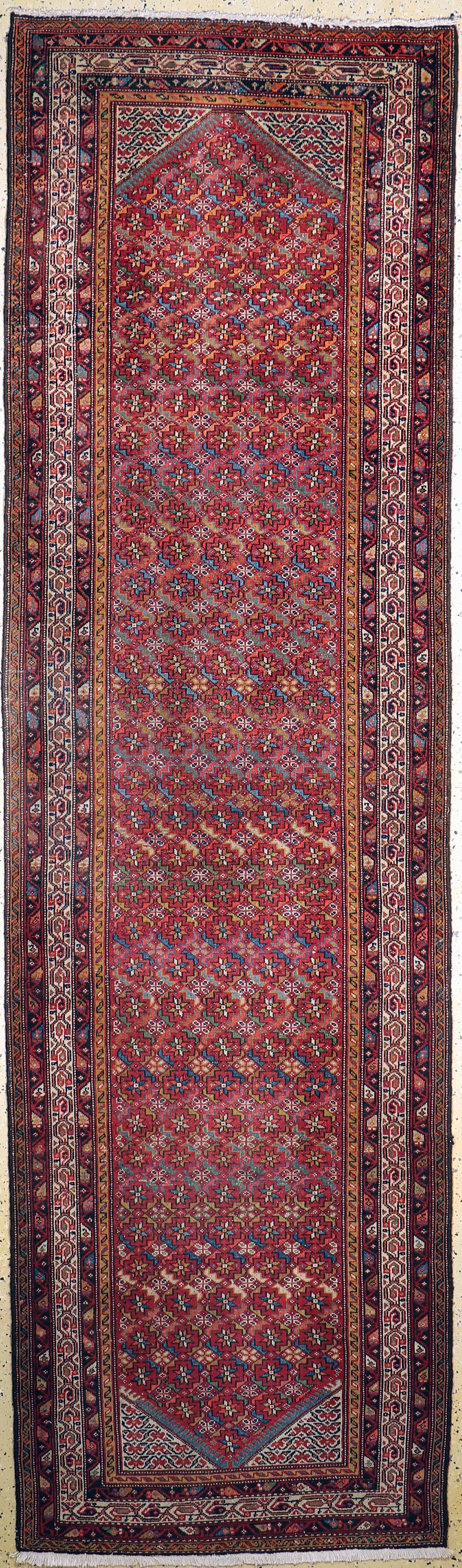 Antiker Serabend, Persien, um 1910/1920, Wolle auf Baumwolle, ca. 373 x 107 cm, EHZ: 2