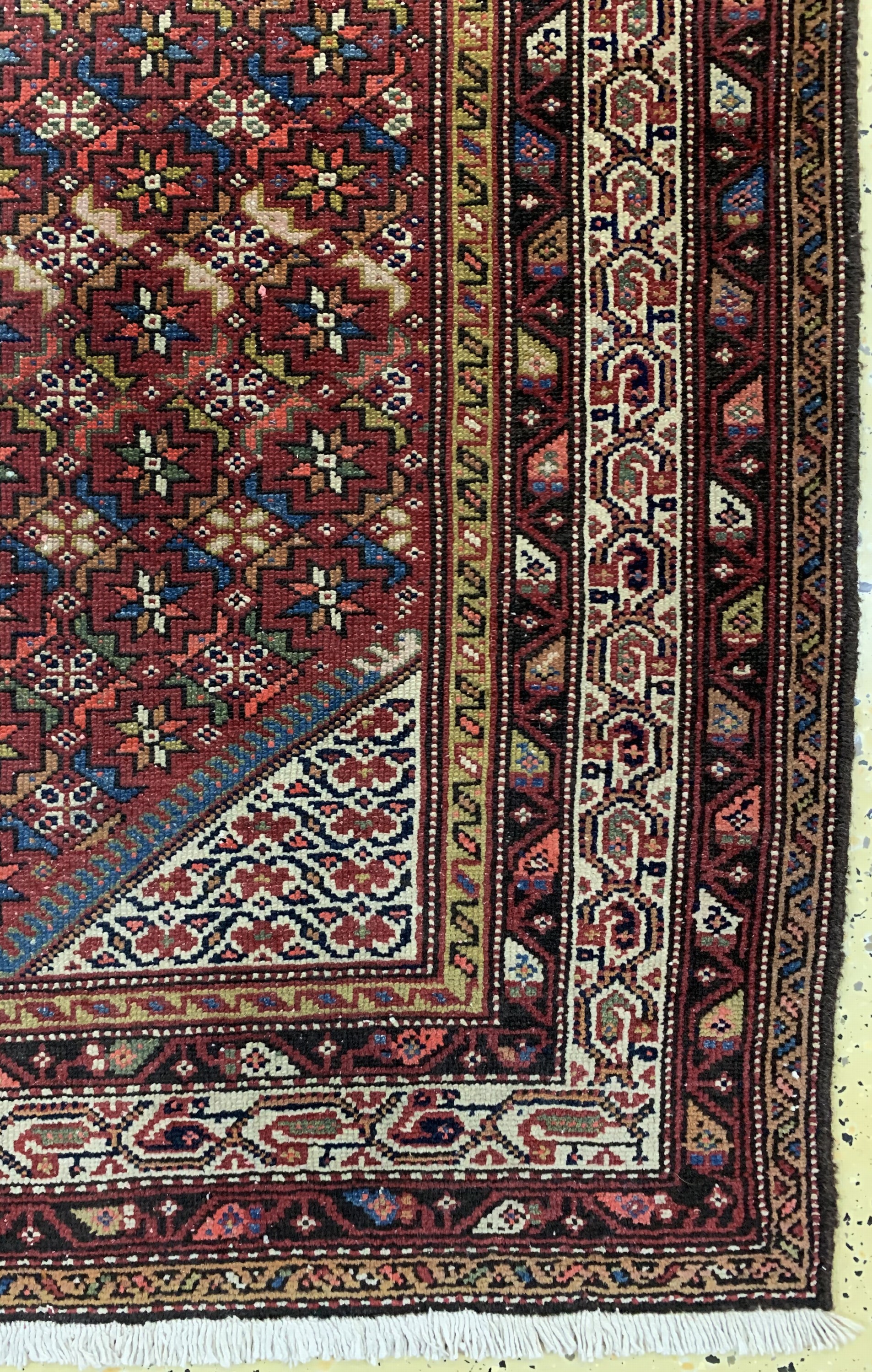 Detail a: Antiker Serabend, Persien, um 1910/1920, Wolle auf Baumwolle, ca. 373 x 107 cm, EHZ: 2