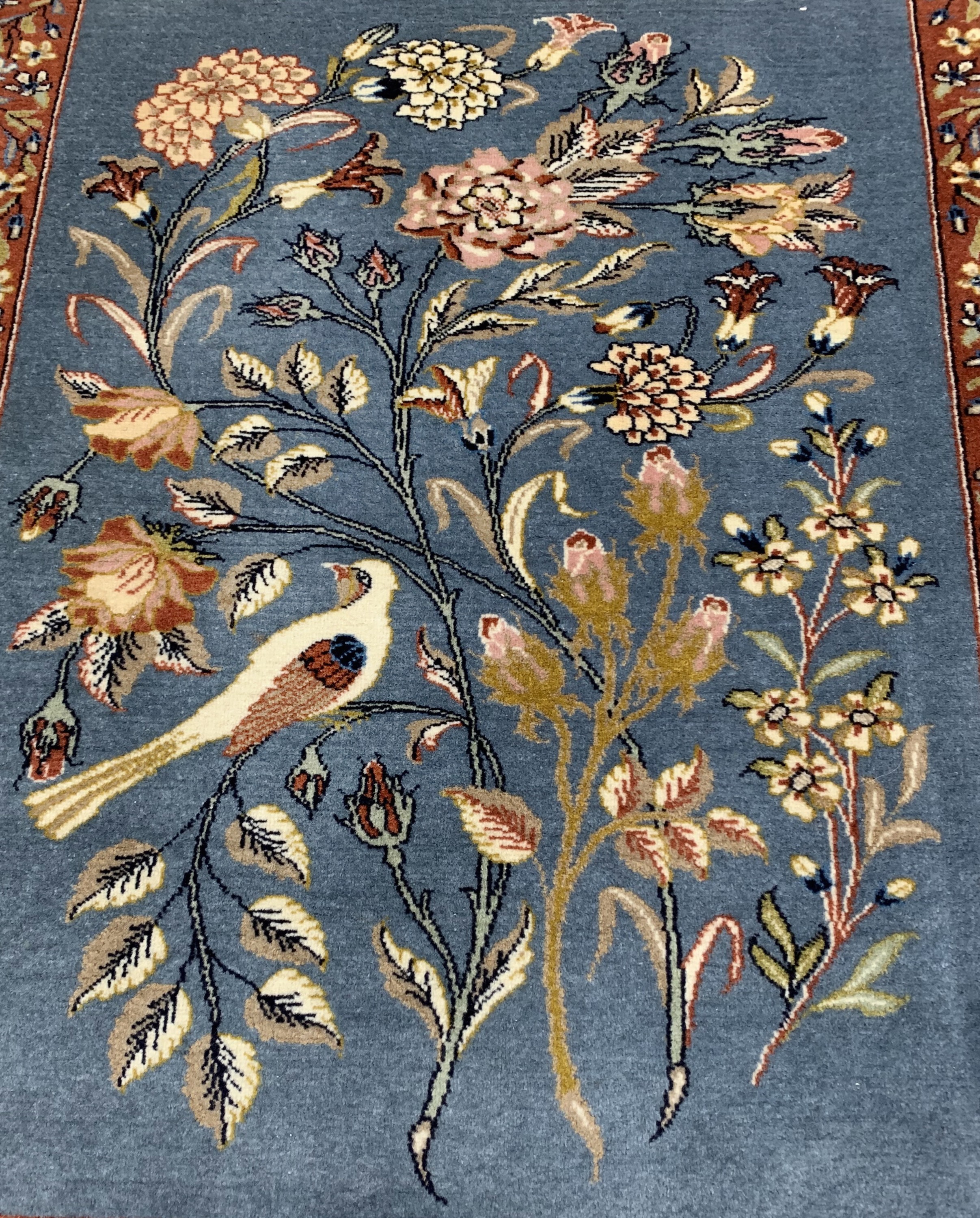 Detail a: 1 Paar Ghom Seide, Persien, ca. 30 Jahre, Korkwolle auf Baumwolle, ca. 88 x 67 cm, EHZ: 1