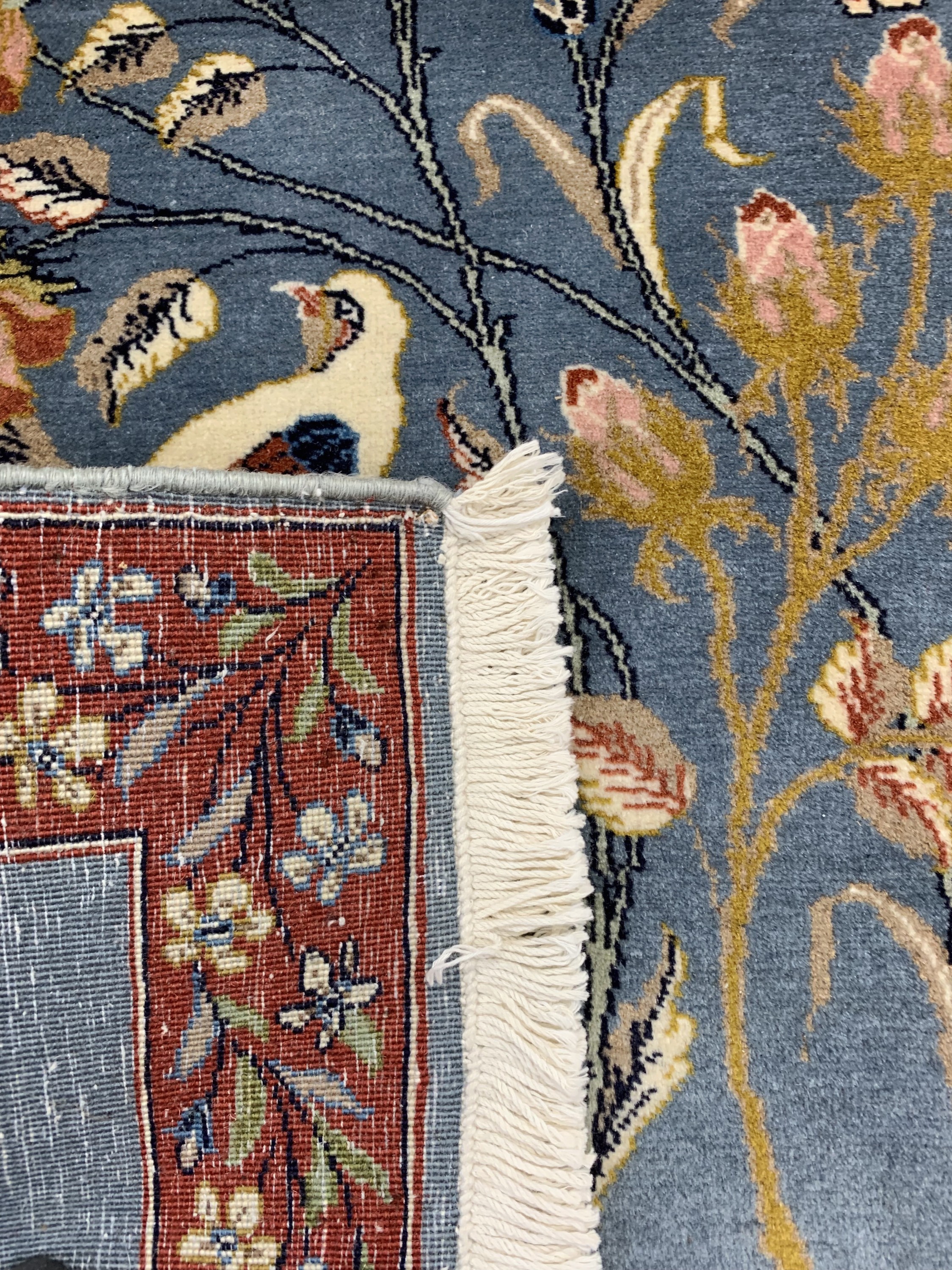 Detail c: 1 Paar Ghom Seide, Persien, ca. 30 Jahre, Korkwolle auf Baumwolle, ca. 88 x 67 cm, EHZ: 1