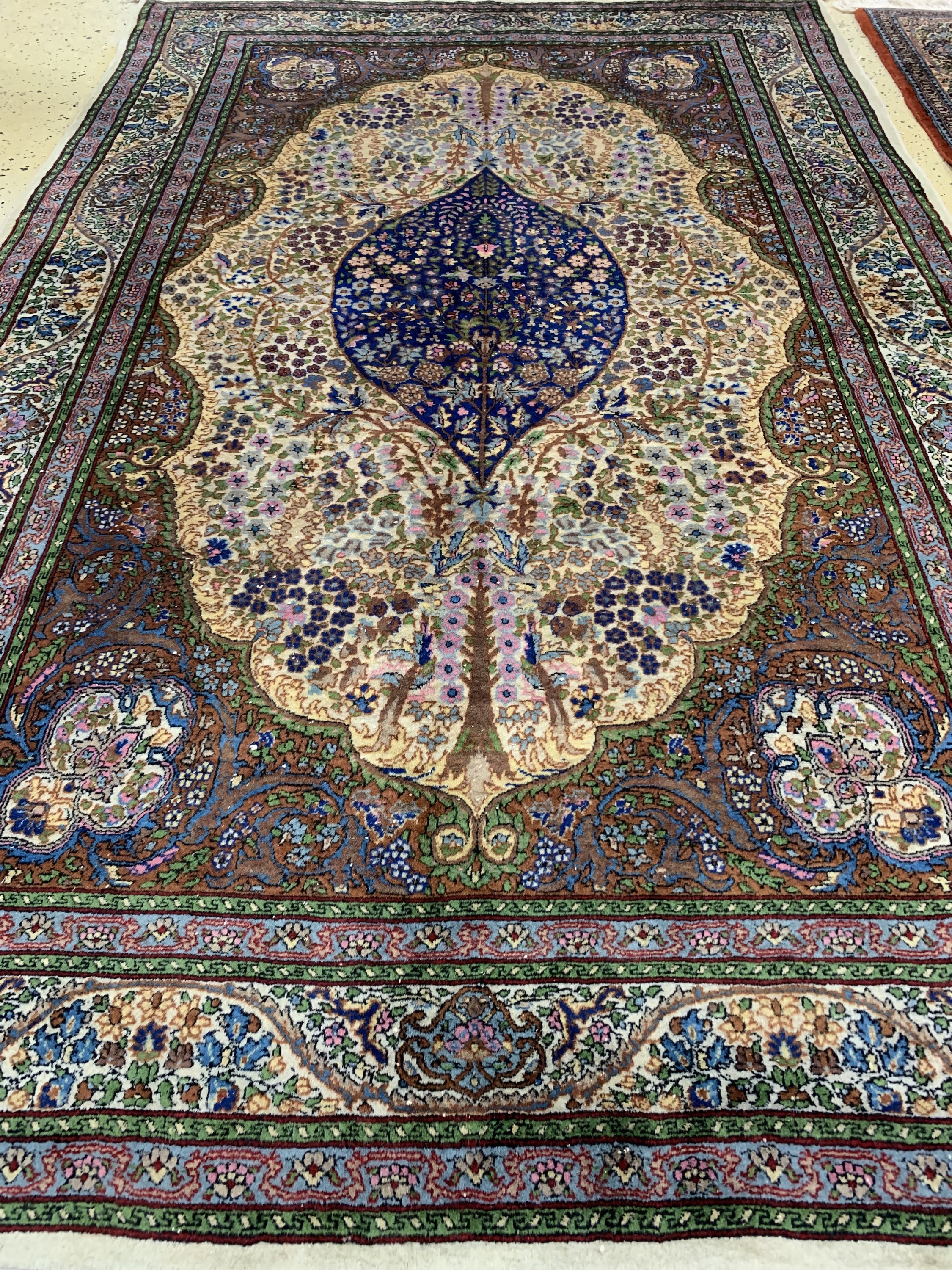 Detail a: 1 Paar Lahor, Pakistan, ca. 50 Jahre, Wolleauf Baumwolle, ca. 225 x 142 cm, EHZ: 2