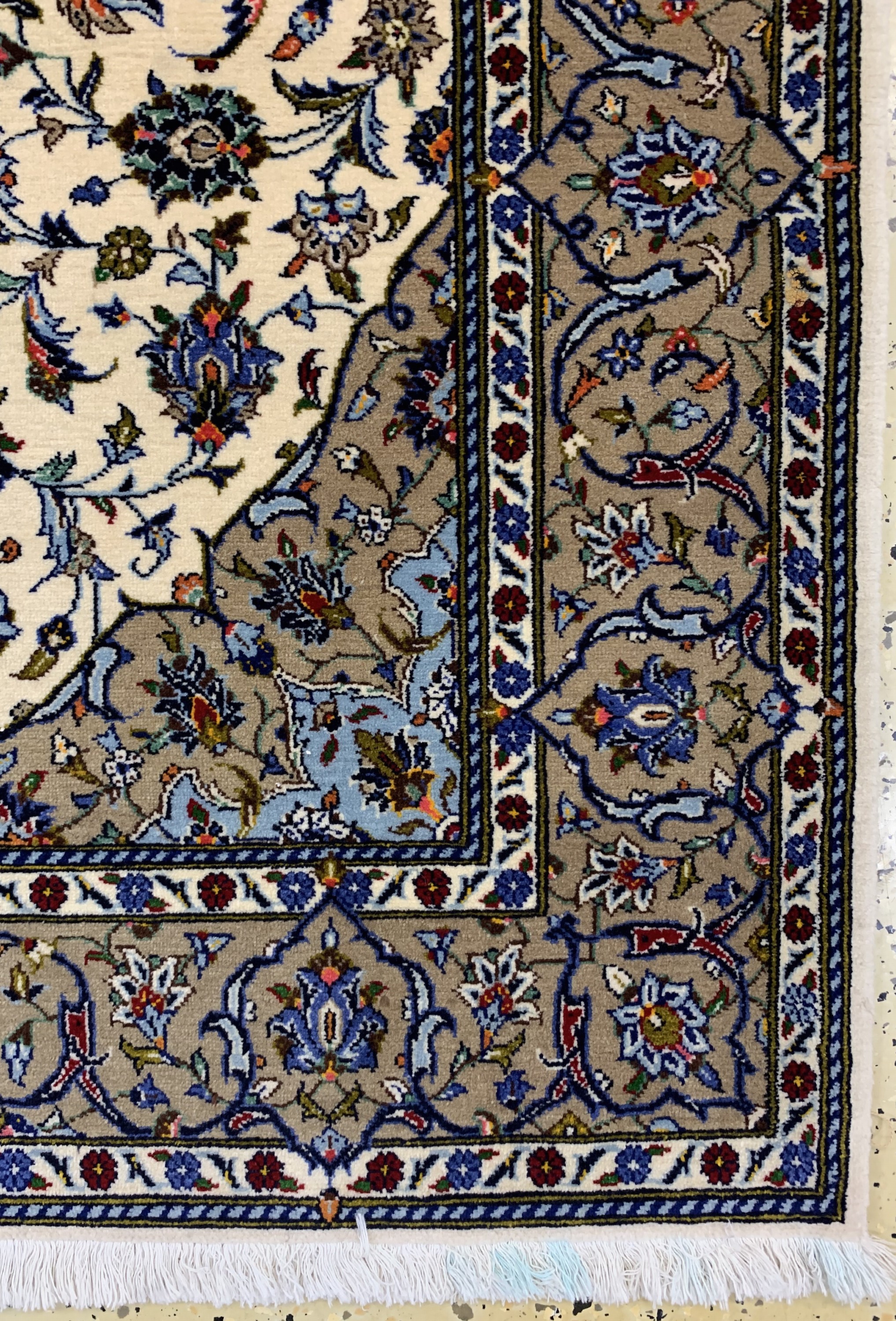 Detail a: Keschan Kork"Shadsar", Persien, ca. 40 Jahre, Korkwolle auf Baumwolle, ca. 168 x 120 cm, EHZ: 1-2
