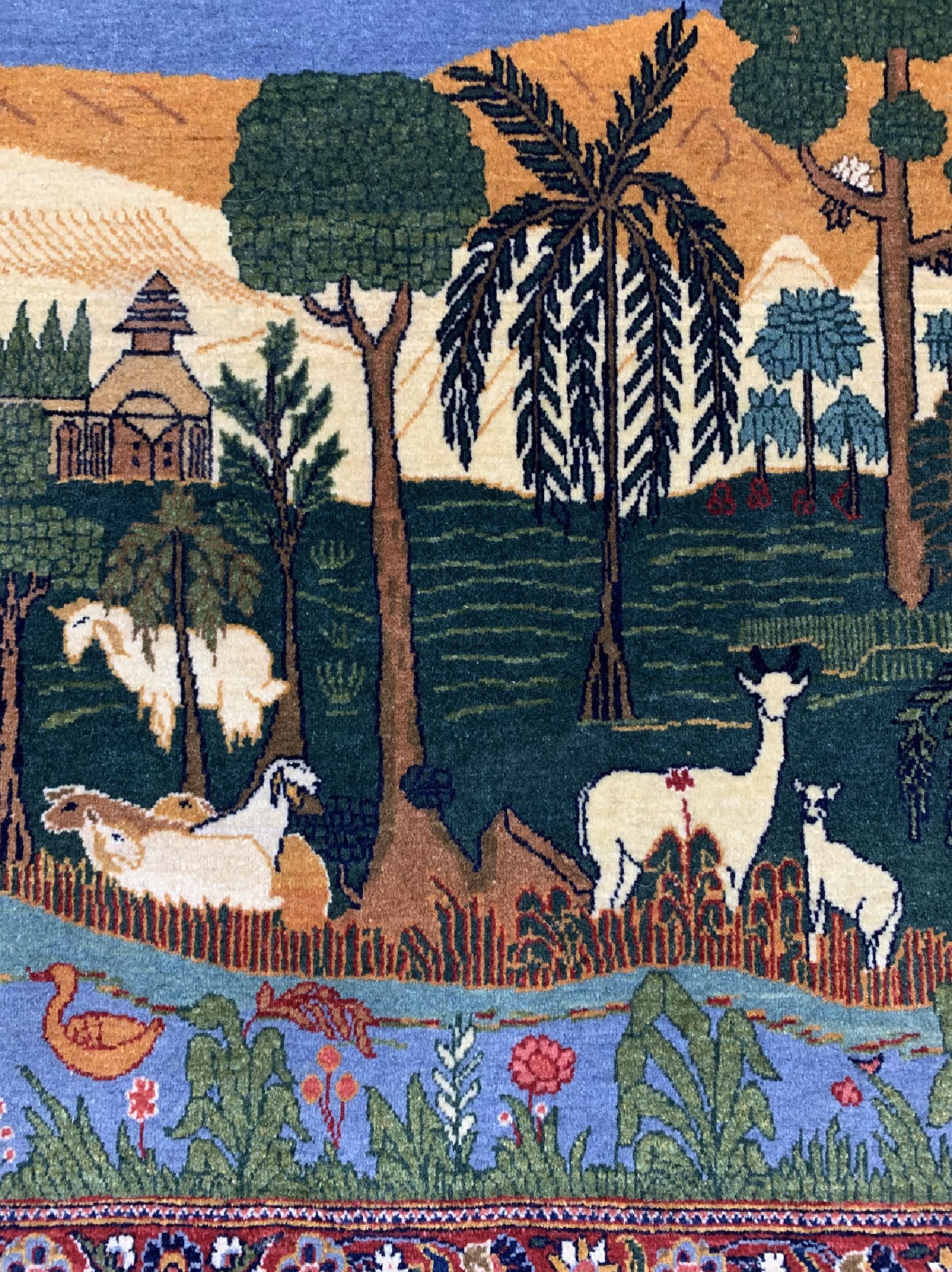 Detail c: Keschan Kork alt, Persien, um 1940/1950, Korkwolle auf Baumwolle, ca. 95 x 70 cm, EHZ: 1-2