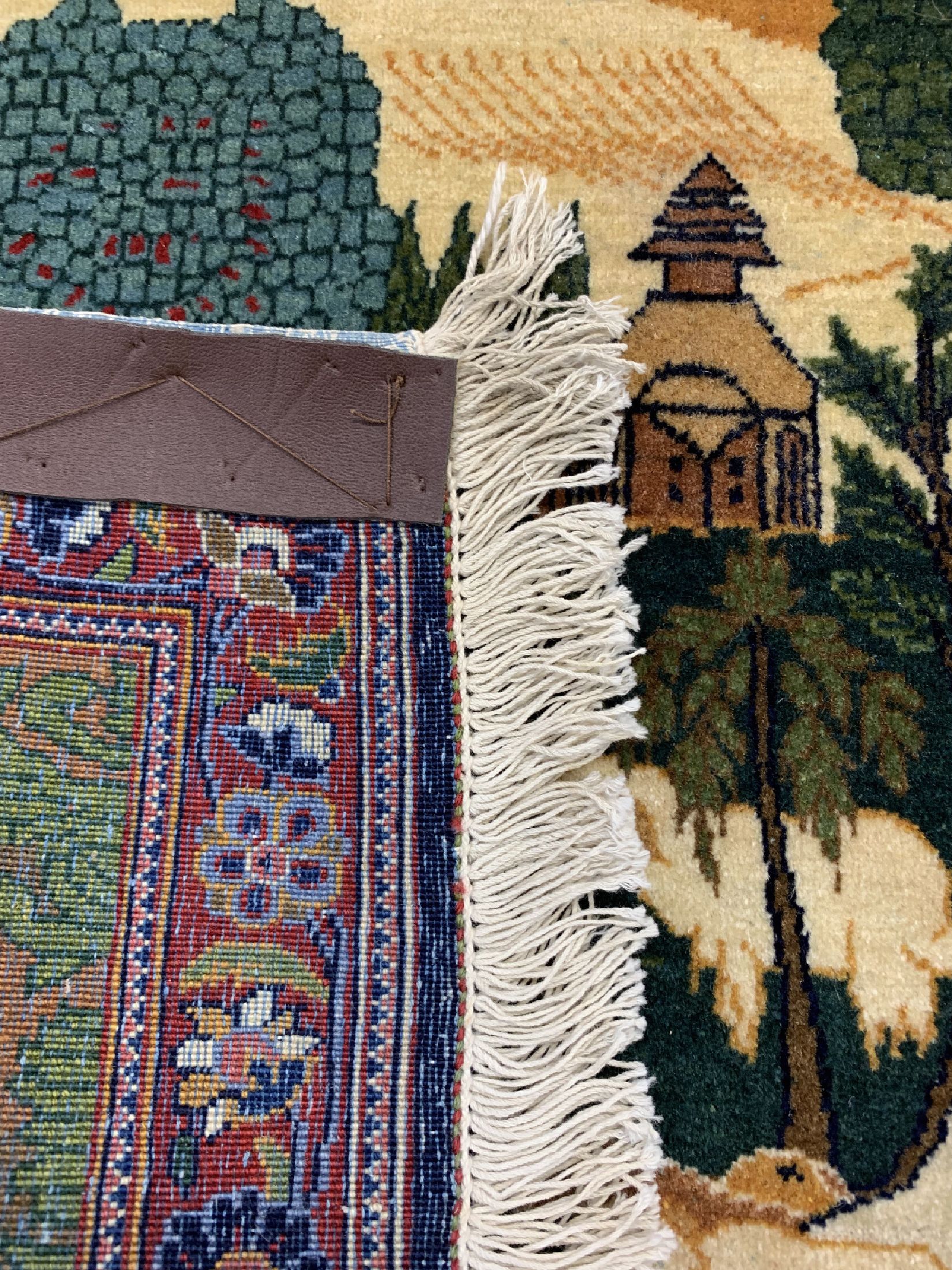 Detail d: Keschan Kork alt, Persien, um 1940/1950, Korkwolle auf Baumwolle, ca. 95 x 70 cm, EHZ: 1-2