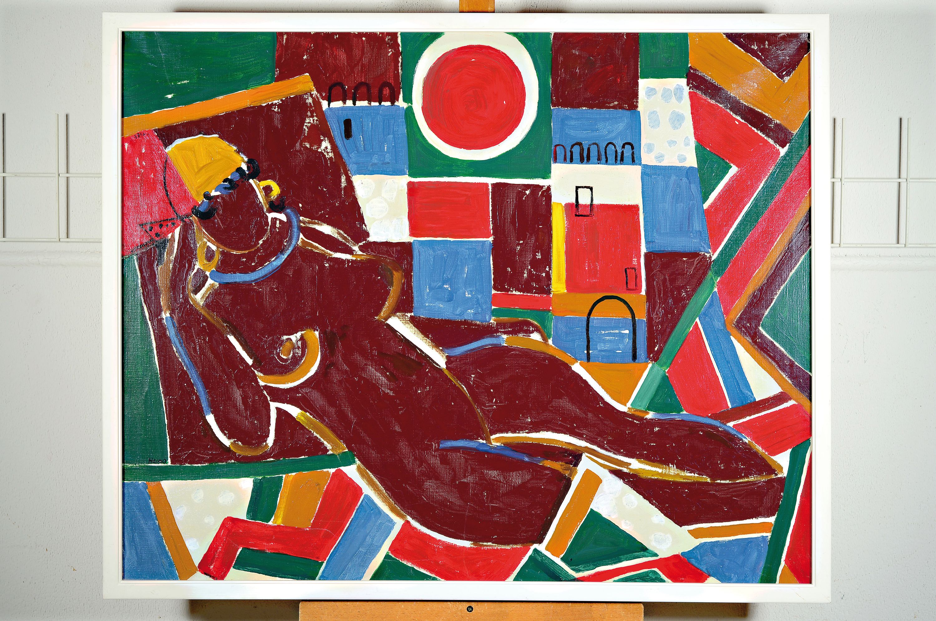 Detail k: Heimo Schöllkopf, 1888 Nürnberg - 1982 Gerlingen,Öl/Lwd, "Marokko", Öl/Lwd, signiert und dat. 1963, ca. 80 x 100 cm, Rahmen ca. 85 x ...