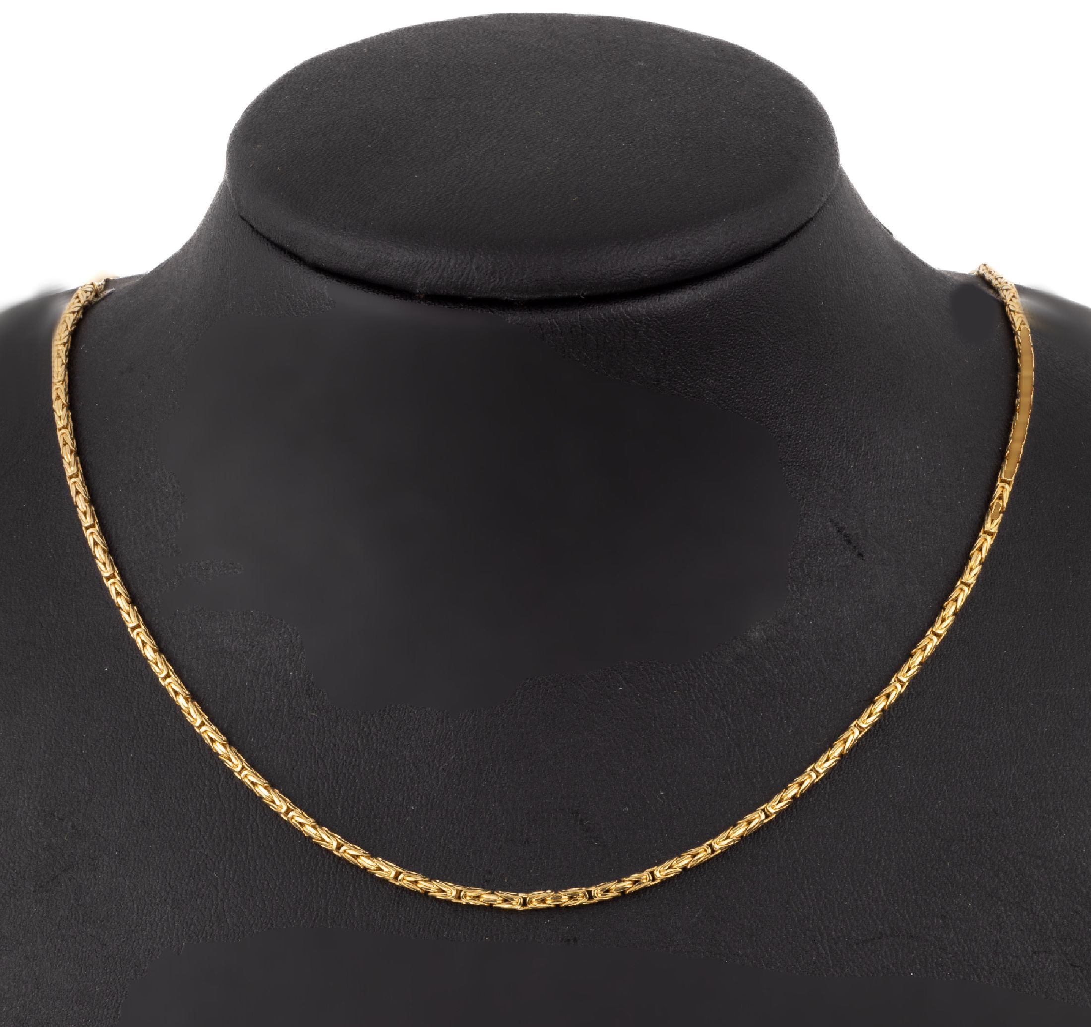 14 kt Gold Königskette, GG 585/000, L. ca. 50 cm, Karabinerschließe, ca. 11.7 g