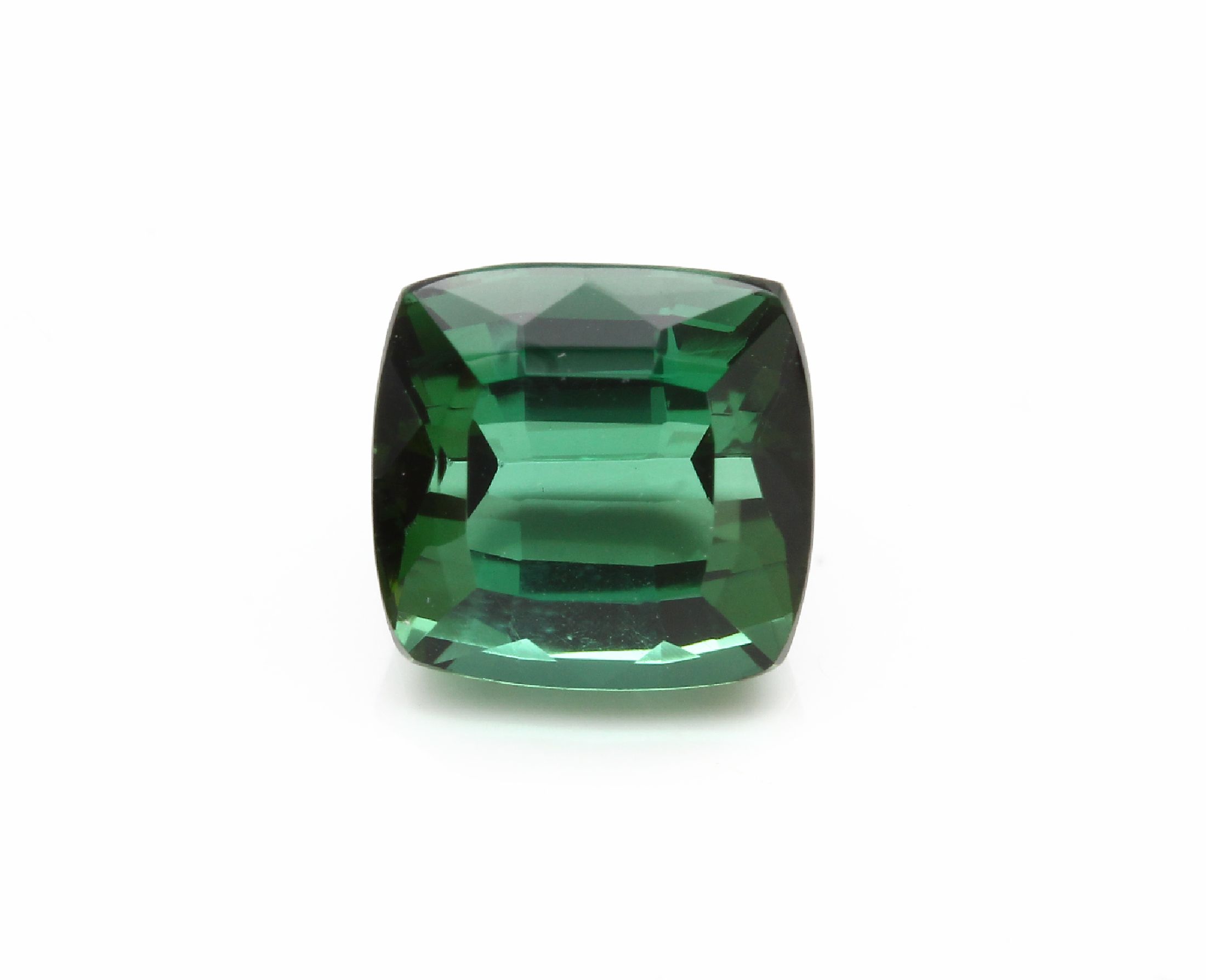 Loser Turmalin, ca. 2.74 ct, sehr schöne bläulich-grüne Farbe, Treppenschliff, mit DSEFExpertise