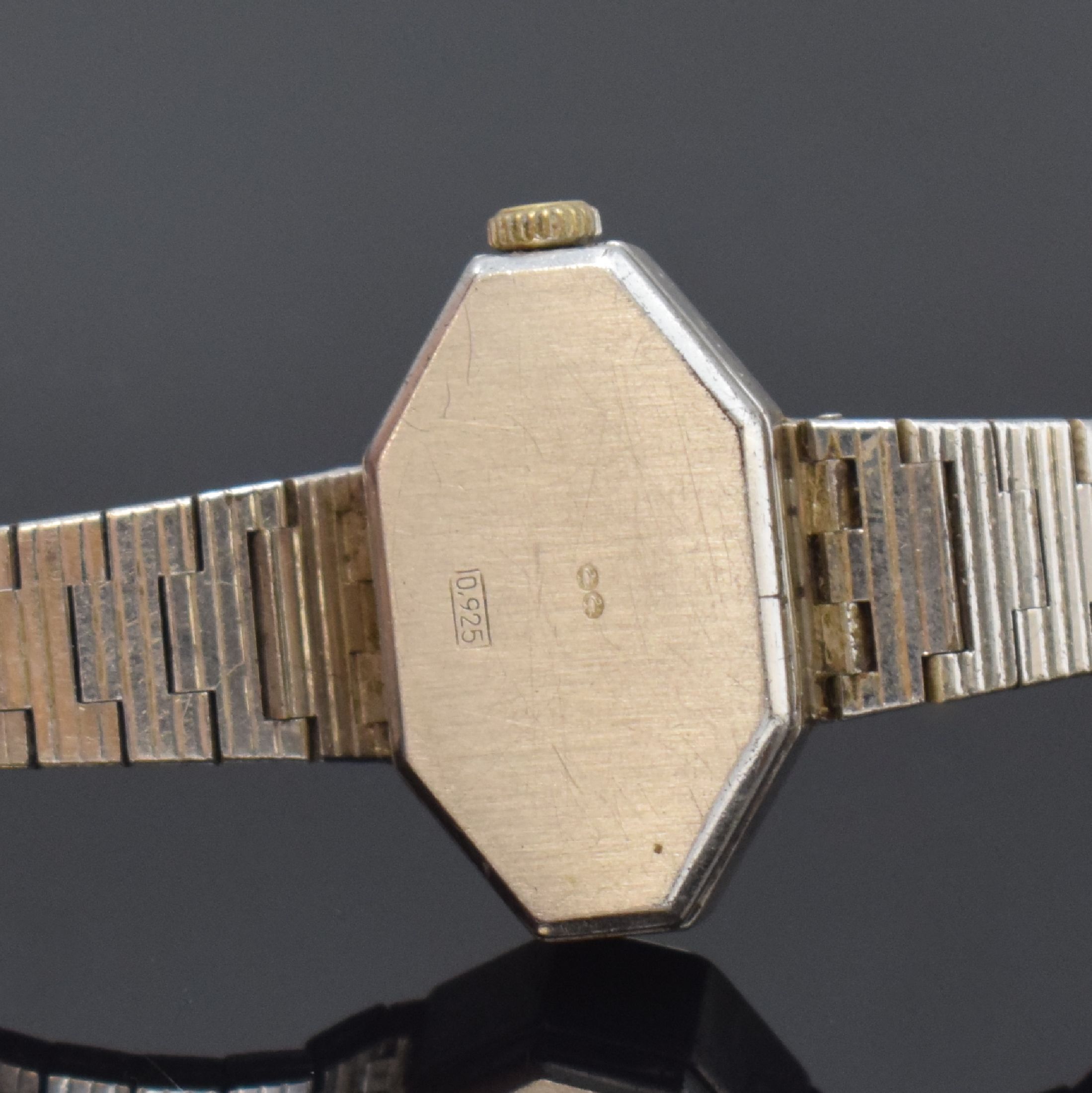 Detail d: GLYCINE und DUCADO 2 Damenarmbanduhren in 925er Silber und GG 585/000, Schweiz um 1960/1970, Handaufzug, 1) Ducado, Boden aufgedr., vers. Zifferbl. ...