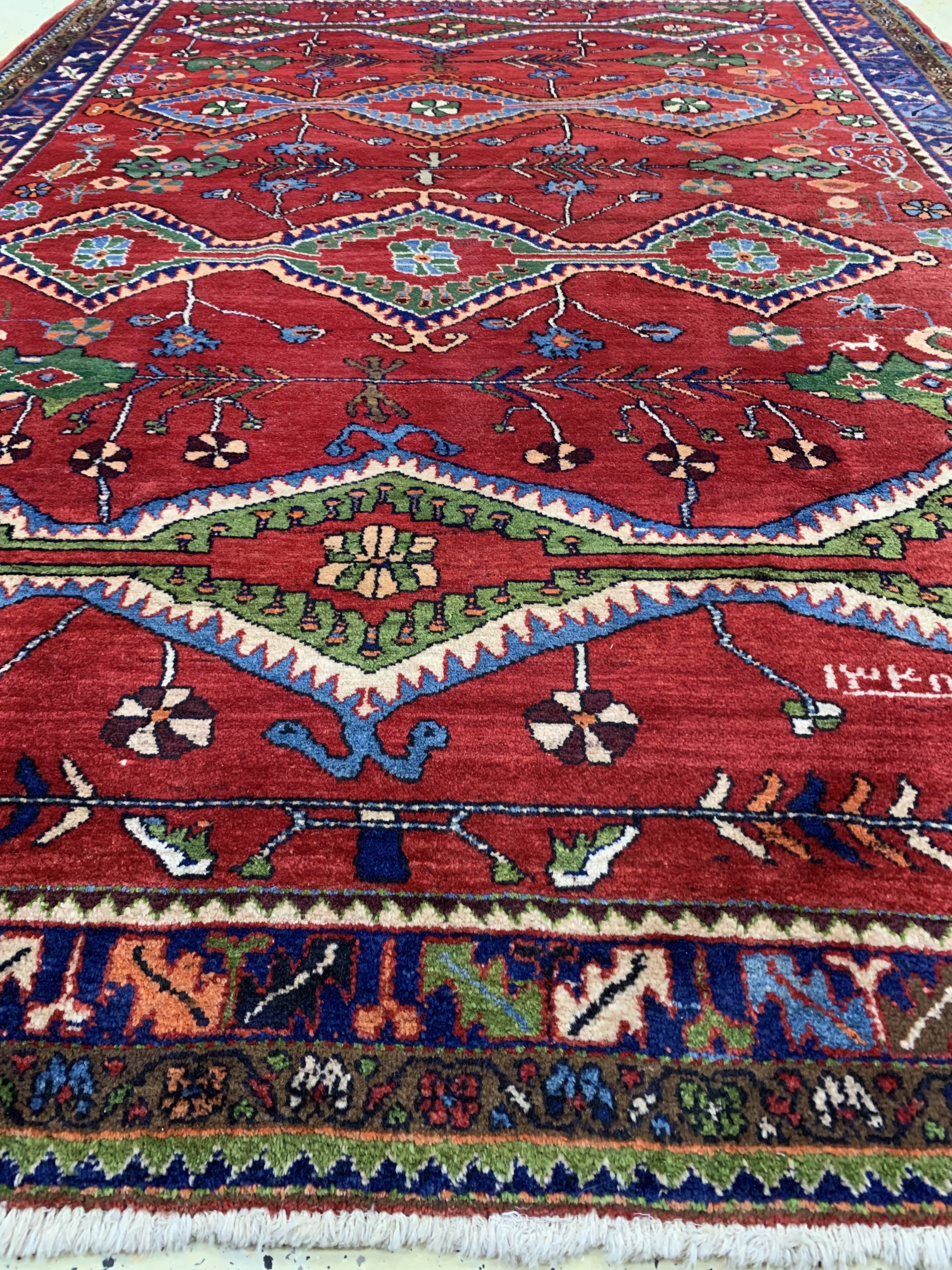 Detail d: Lilian alt, Persien, datiert 1338(1960), Wolle auf Baumwolle, ca. 282 x 205 cm, EHZ: 1-2