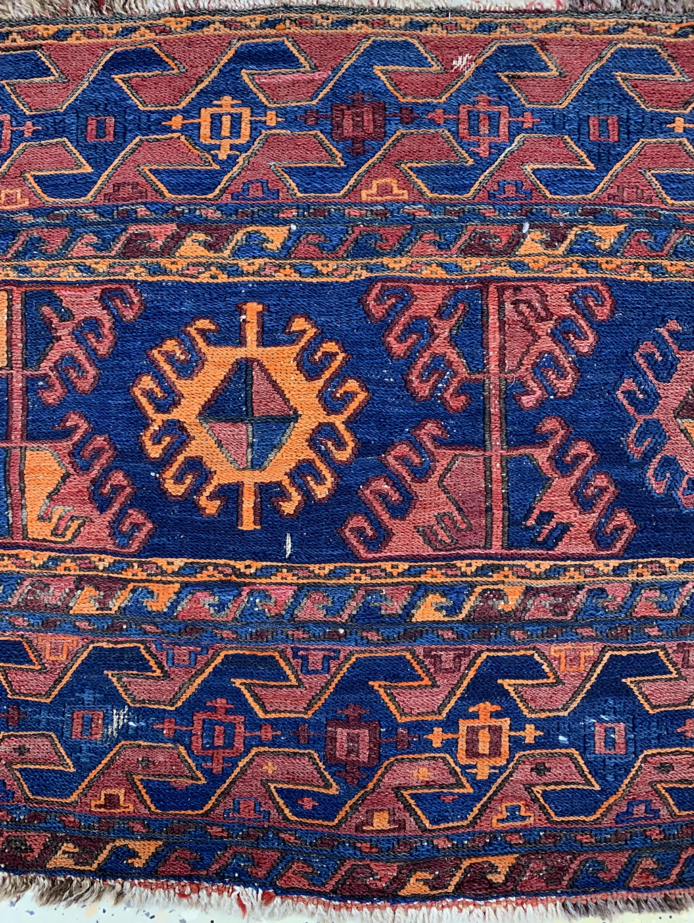 Detail c: 3 Shahsawan Mafraschteile, Persien, um 1910/1920, Wolle auf Wolle, ca. 116 x 49 cm, EHZ: 3