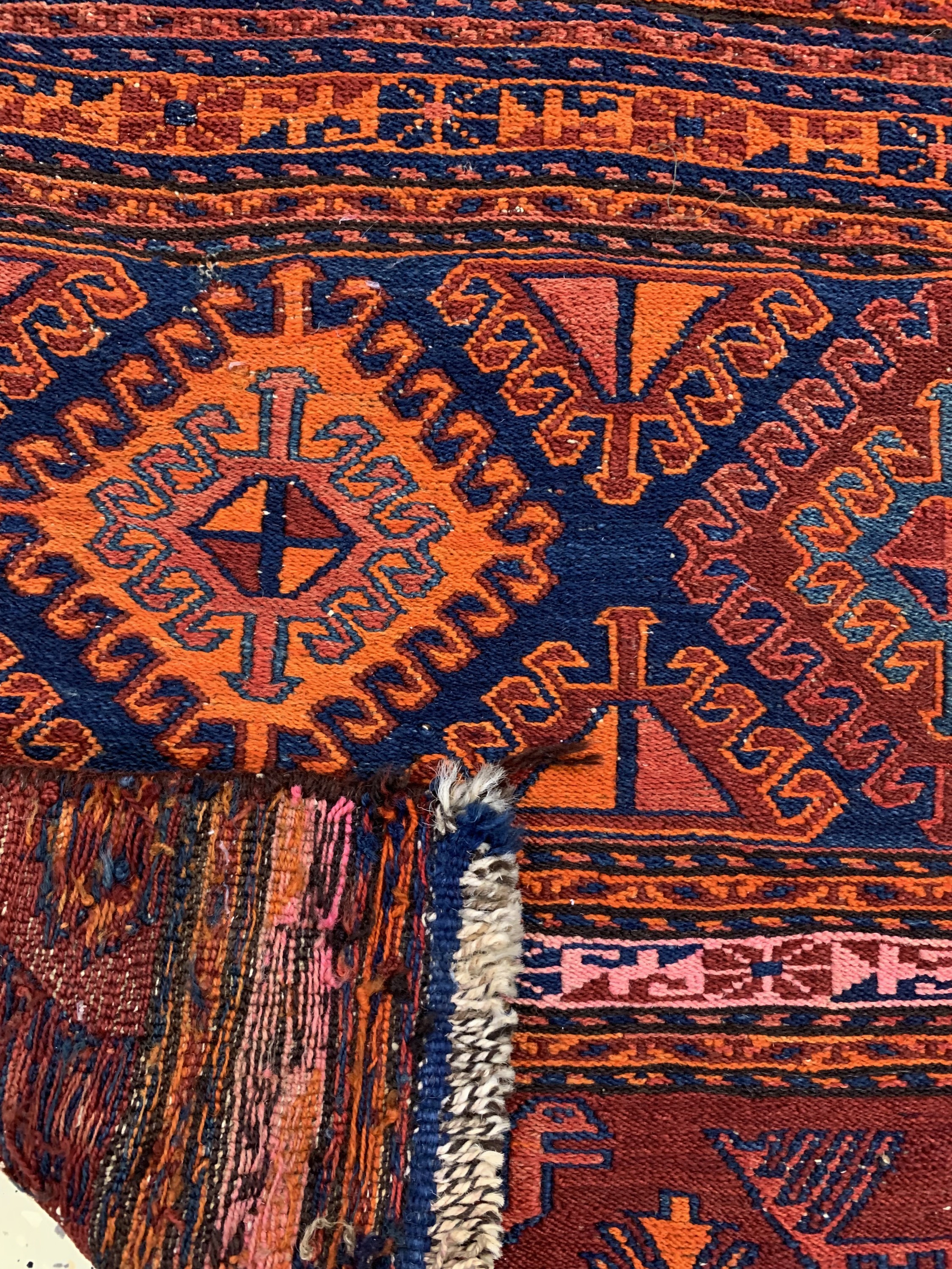 Detail d: 3 Shahsawan Mafraschteile, Persien, um 1910/1920, Wolle auf Wolle, ca. 116 x 49 cm, EHZ: 3