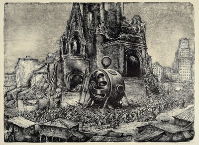 Image 26734439 - A. Paul Weber, 1893 Arnstadt-1980 Schretstaken, 3 lithographs: #"The dying pike #" 1957, 63x50 cm; #"Vernissage#" 1972, 64x76 cm; #"The Procession#" 64x76 cm; each hand signed, unframed
