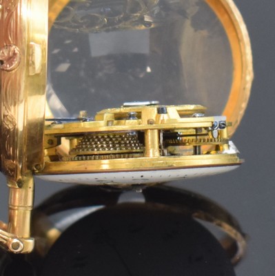 26734652c - L'EPINE Horloger du Roy Email Spindeltaschenuhr in 18k 4-Farb-Gold