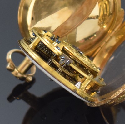 26734652d - L'EPINE Horloger du Roy Email Spindeltaschenuhr in 18k 4-Farb-Gold