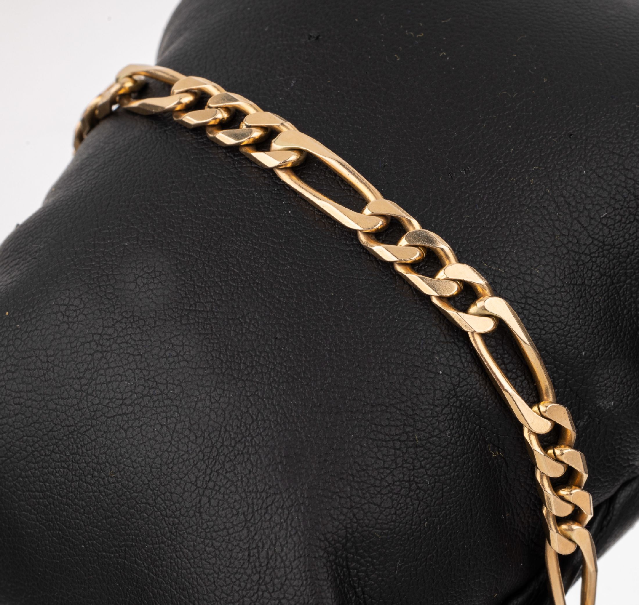 14 kt Gold Armband, RoseG 585/000, ca. 12.5 g, L. ca. 20 cm, Karabinerschließe