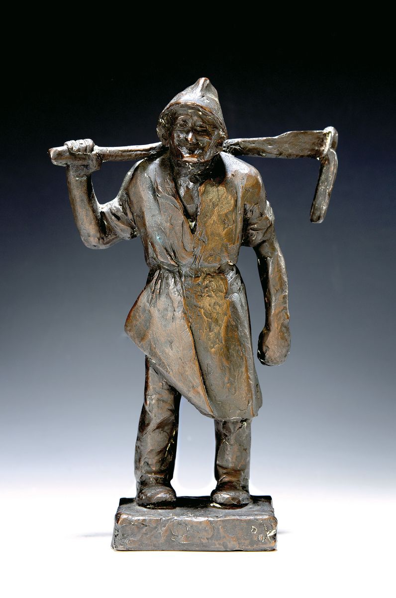Richard Rother, 1890-1980, "Frankenhäcker", Bronzefigur, monogr., H. ca. 29cm