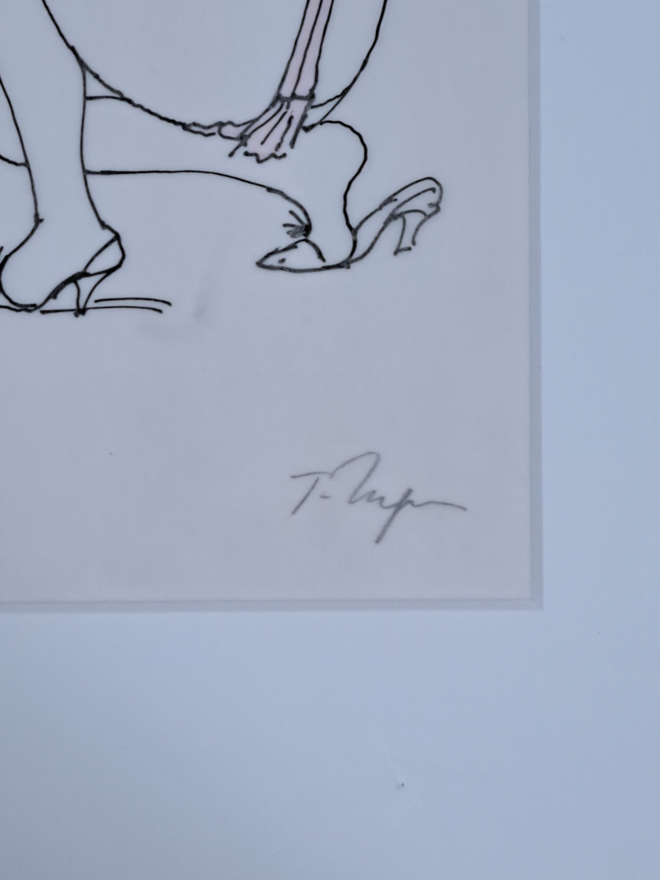 Detail e: Tomi Ungerer, 1931-2019, Tuschfederzeichnung auf Pergament Papier, partiell aquarelliert, re. u. sign., ca. 17x25cm, PP, R. ca. 42x54cm