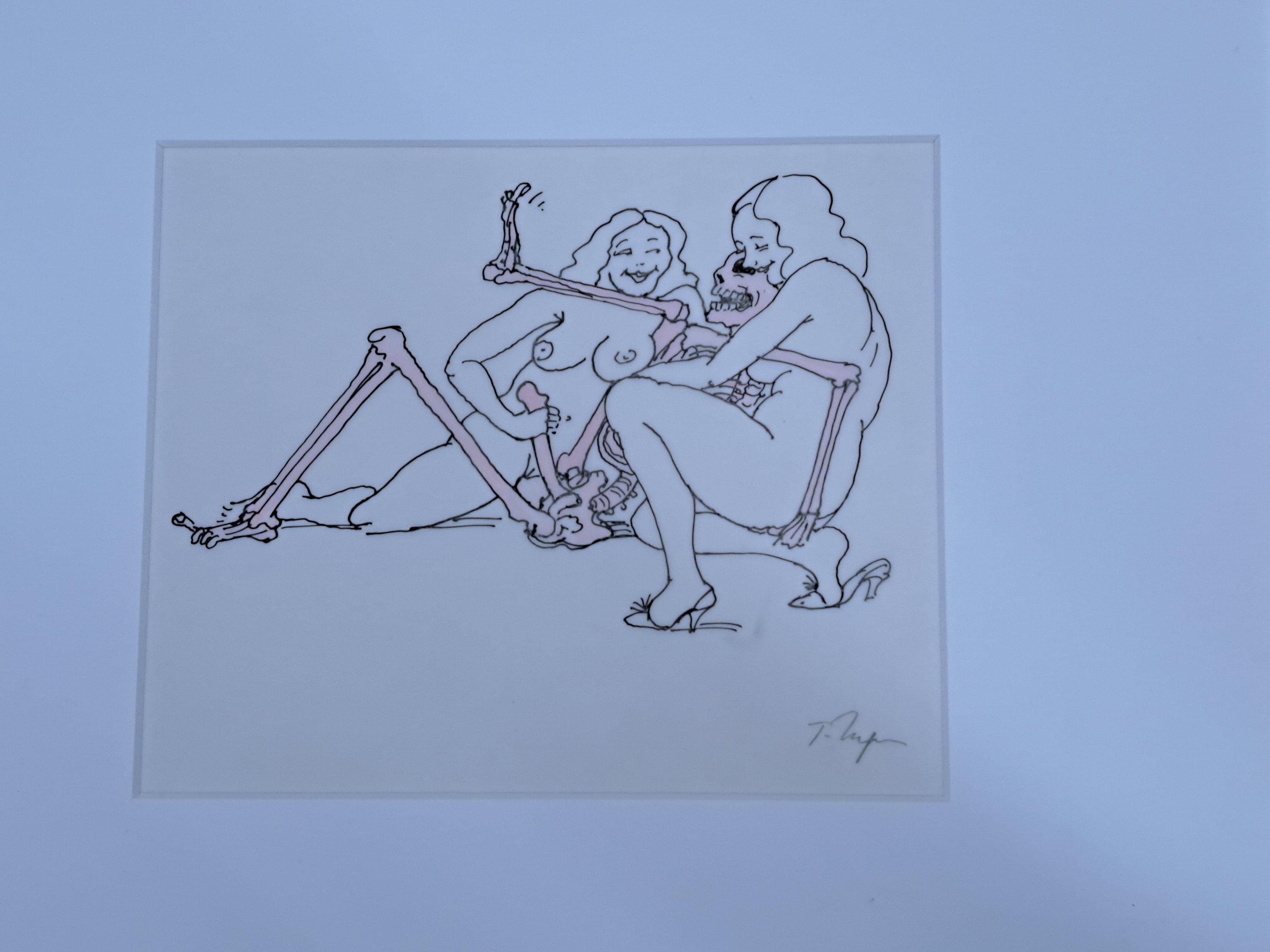 Detail f: Tomi Ungerer, 1931-2019, Tuschfederzeichnung auf Pergament Papier, partiell aquarelliert, re. u. sign., ca. 17x25cm, PP, R. ca. 42x54cm