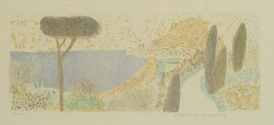 Image Max Peiffer-Watenphul, 1896 Weferlingen - 1976Rome, Arcadian landscape, color lithograph, ...