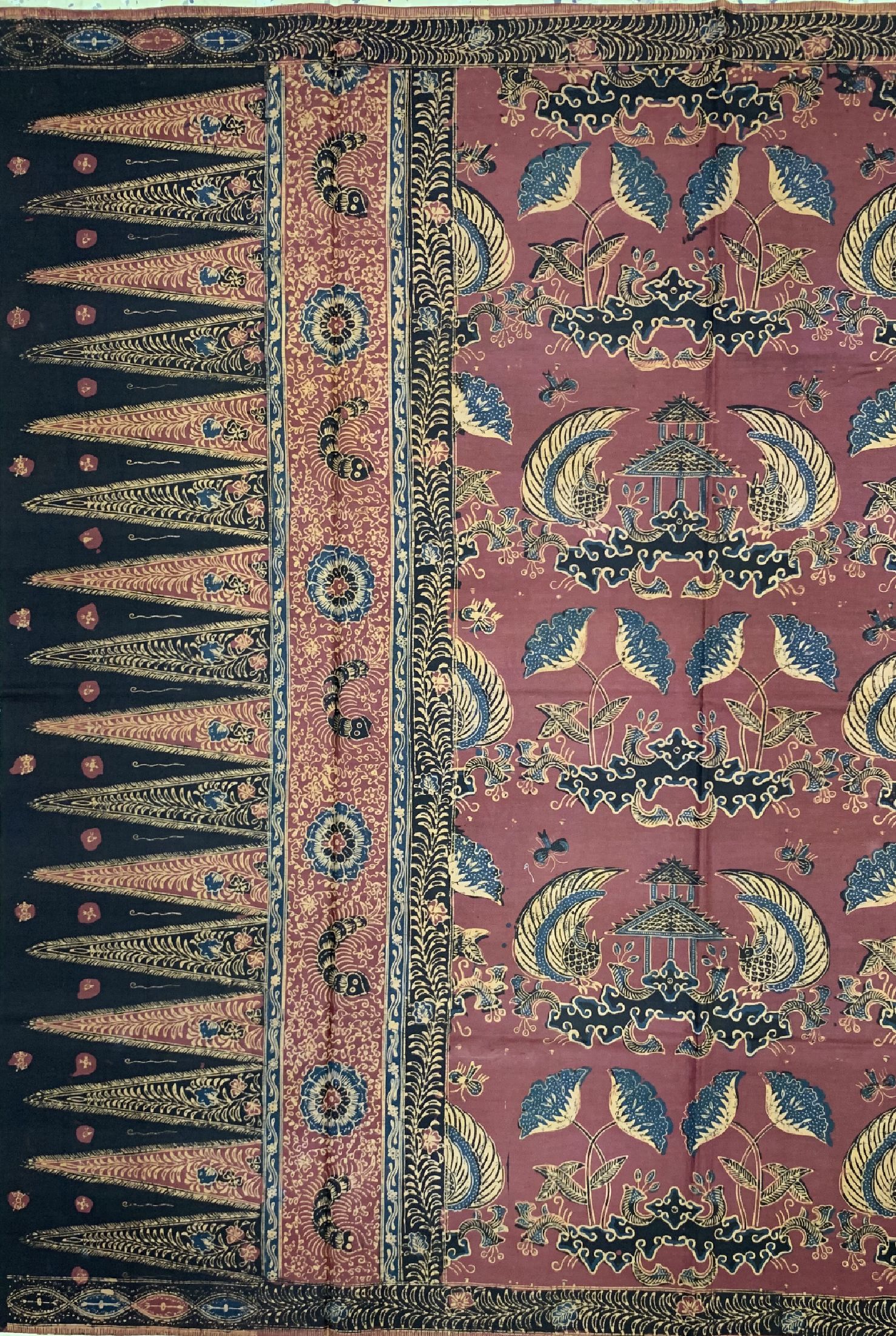 Detail d: 3 Kain Pajang Solo, Sumatra, um 1960/70, Baumwoll Batik, ca. 240 x 107 cm, EHZ: 2, minimal Löcher/Flecken
