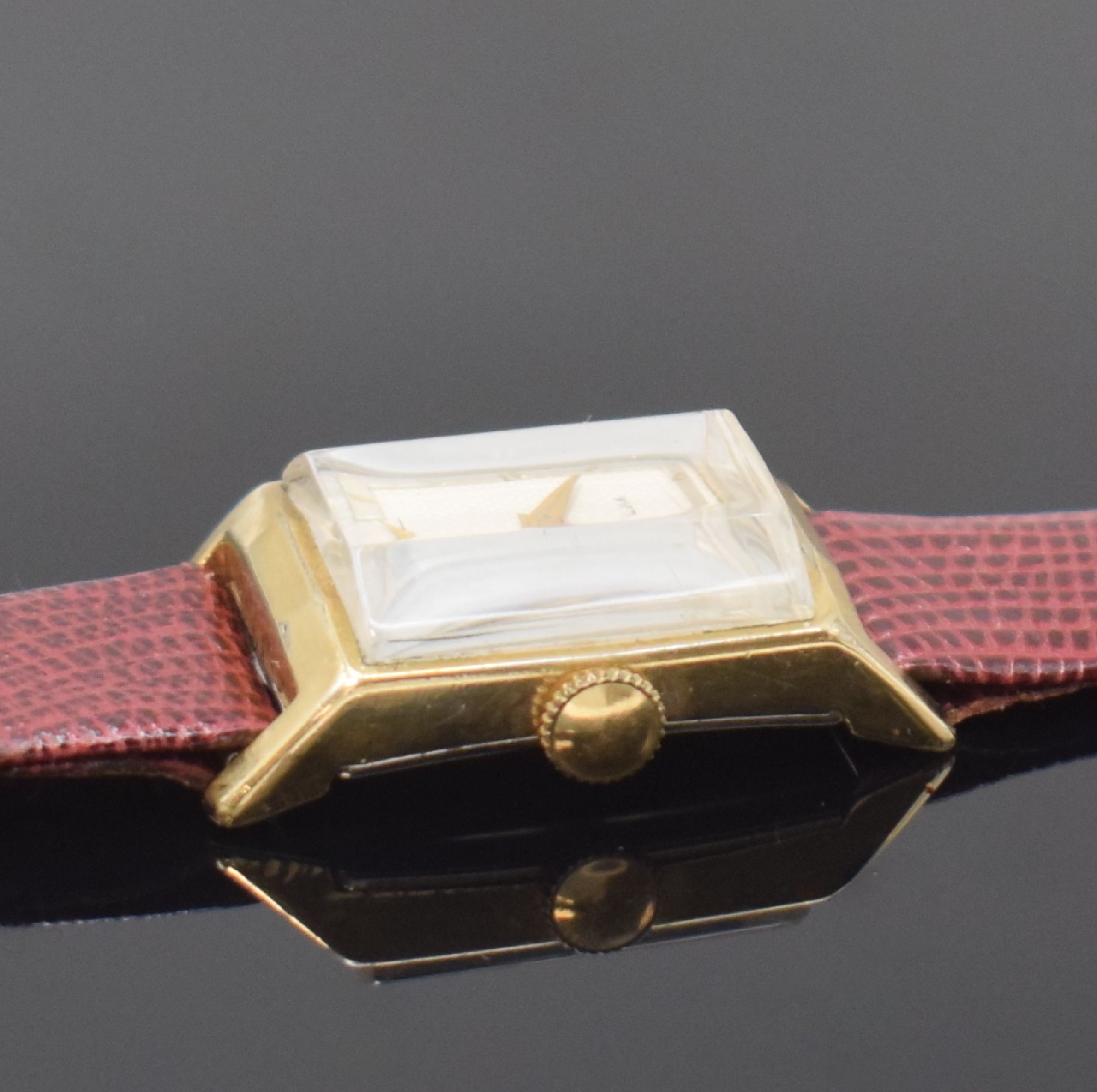 Detail c: WITTNAUER / ROTARY 2 rechteckige Armbanduhren in 9k Gold und goldfilled, England / USA mit schweizer Werken, um 1940, Handaufzug, 1) Rotary, ...