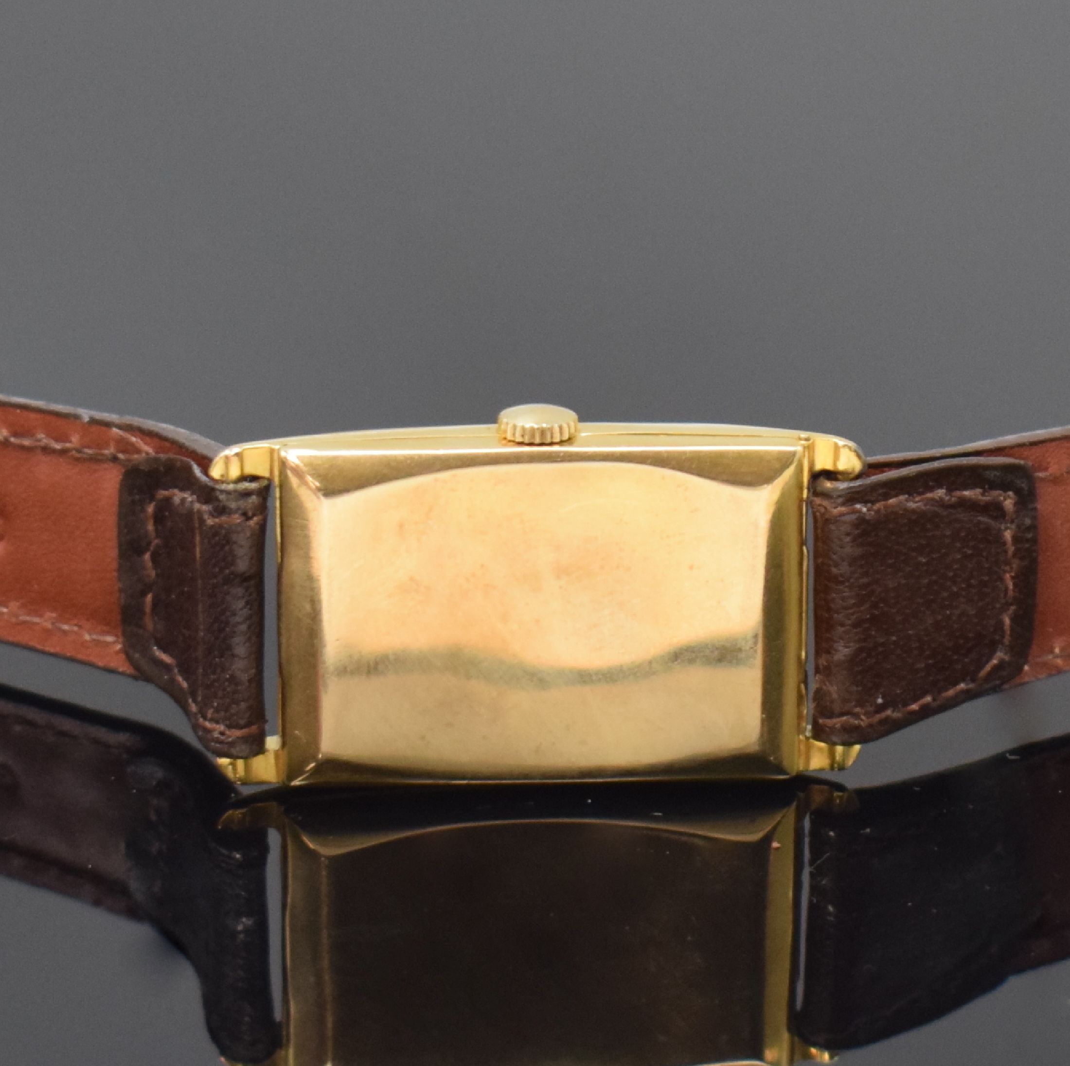 Detail h: WITTNAUER / ROTARY 2 rechteckige Armbanduhren in 9k Gold und goldfilled, England / USA mit schweizer Werken, um 1940, Handaufzug, 1) Rotary, ...