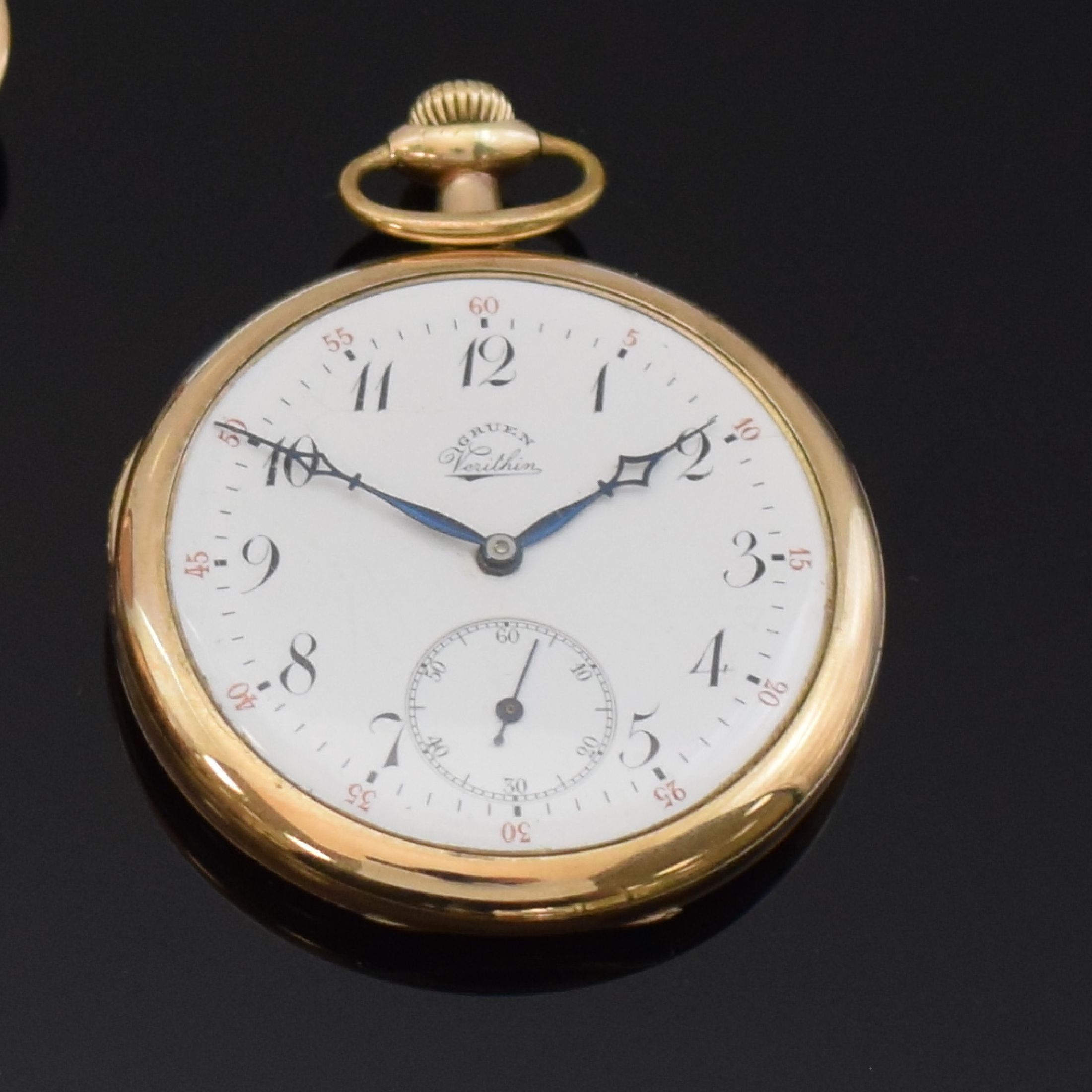 Detail a: ELGIN, URANIA und GRUEN 2 vergoldete Savonette Taschenuhren und 1 offene Taschenuhr, Schweiz/USA um 1900-1915, Geh. teils dell., 1x guill. Sprung- u. ...