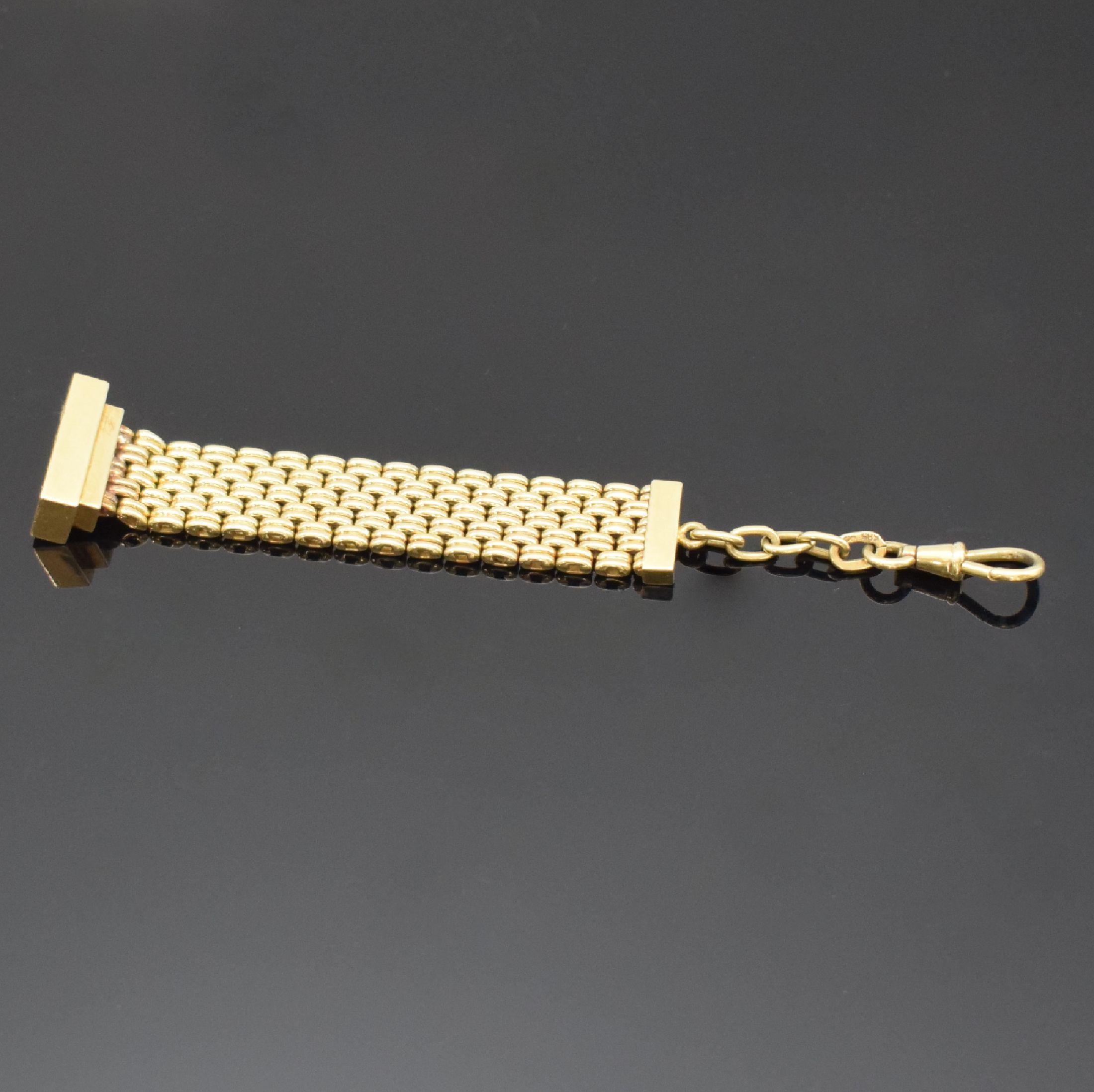 Detail a: Chatelaine in GG 585/000, um 1900, Karabiner, L. ca. 11,5 cm, Gew. ca. 15g, in gebrauchsfähigem Zustand
