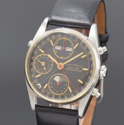 26736744a - EBERHARD & CO Armbandchronograph Navy Master mit Vollkalender und Mondphase
