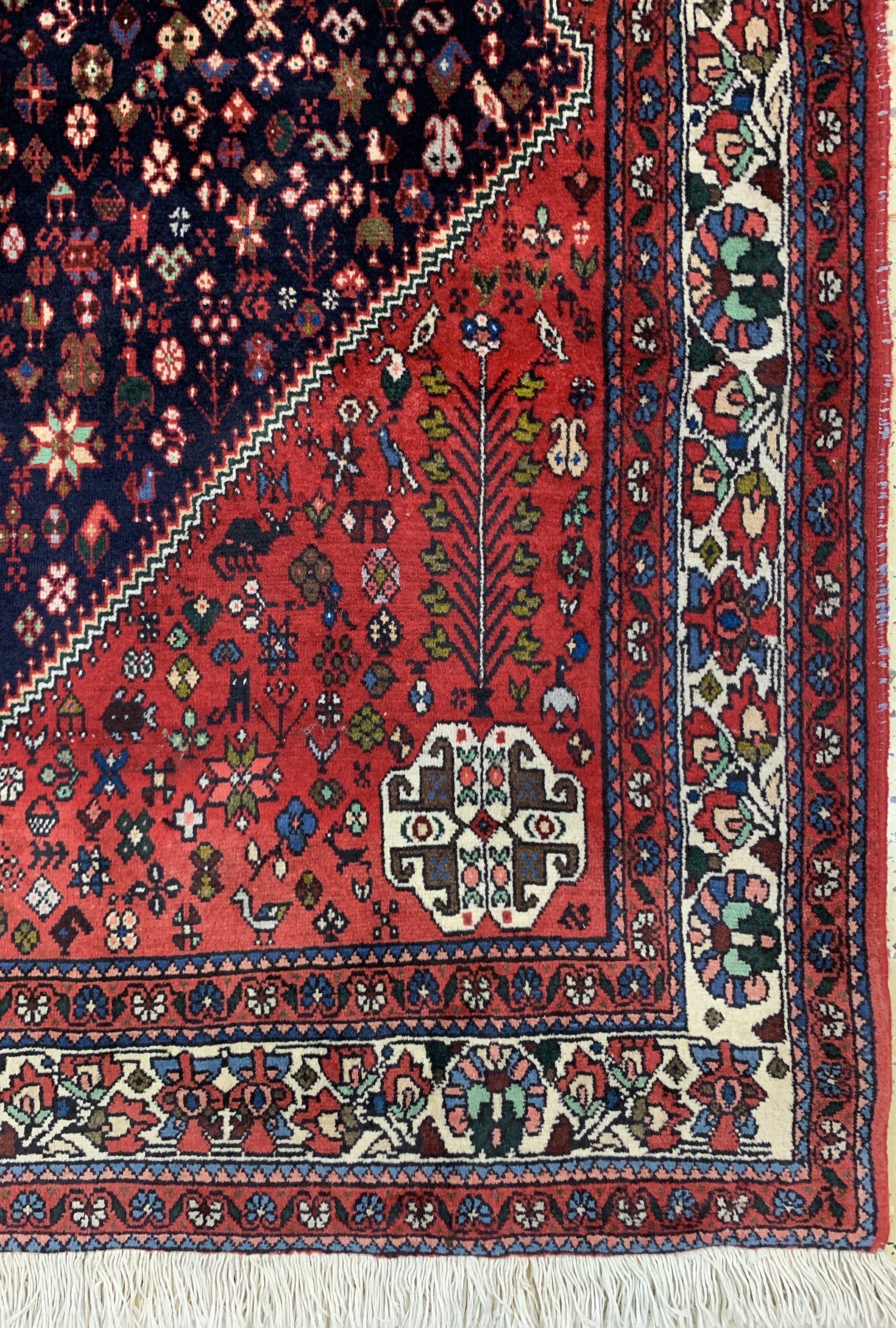 Detail a: Abadeh, Persien, ca. 50 Jahre, Wolle auf Baumwolle, ca. 245 x 150 cm, EHZ: 2