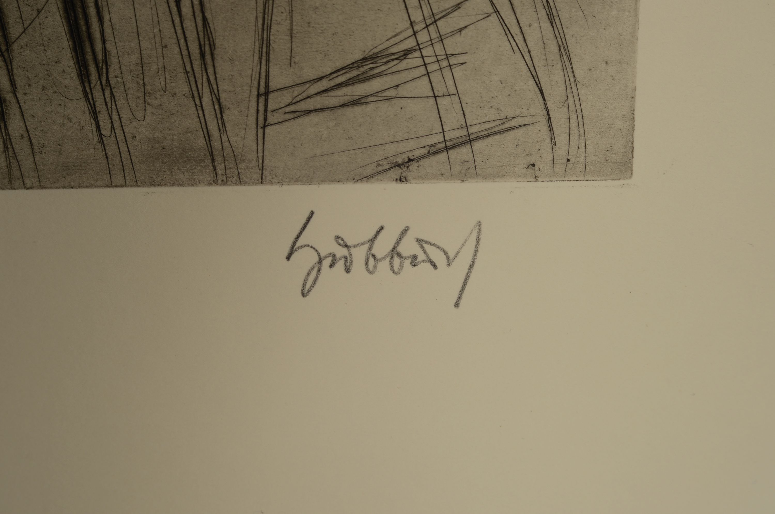 Detail l: Karl Hubbuch, 1891-1979 Karlsruhe, Radierung "Else" (1949), Ed. 13/100, handsigniert, gerollt, 77x53 cm