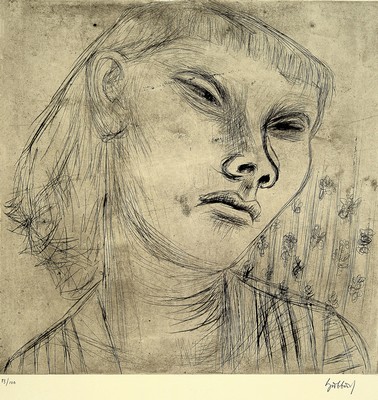 Image 26737273 - Karl Hubbuch, 1891-1979 Karlsruhe, etching #"Else#" (1949), Ed. 13/100, hand signed, rolled, 77x53 cm