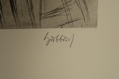 26737273a - Karl Hubbuch, 1891-1979 Karlsruhe, etching #"Else#" (1949), Ed. 13/100, hand signed, rolled, 77x53 cm