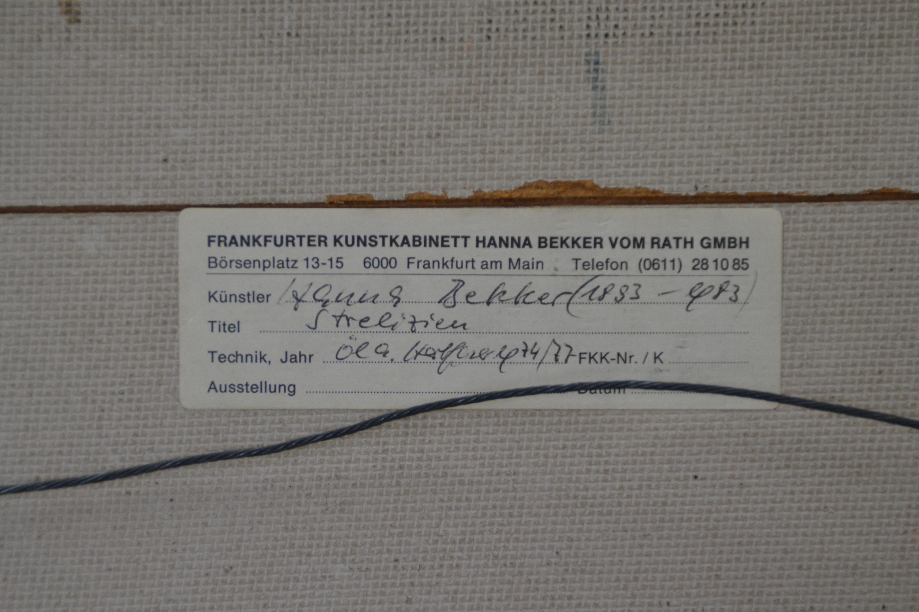 Detail c: Hanna Becker vom Rath, 1893-1983, Stillleben mit Strelizien, Öl/Hartfaser, rechts unten sign. und dat. 77, ca. 65x50cm, R. ca. 70x55cm