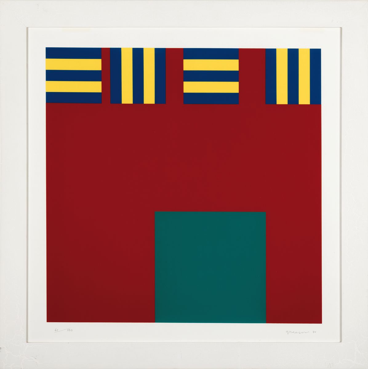 Detail f: Camille Graeser, 1892-1980 Schweiz, 2 Farbserigraphien, beide handsigniert und num. 8/100 bzw. 61/100, beide dat. 71, je ca. 52x52cm, u.Gl., R. ca. ...