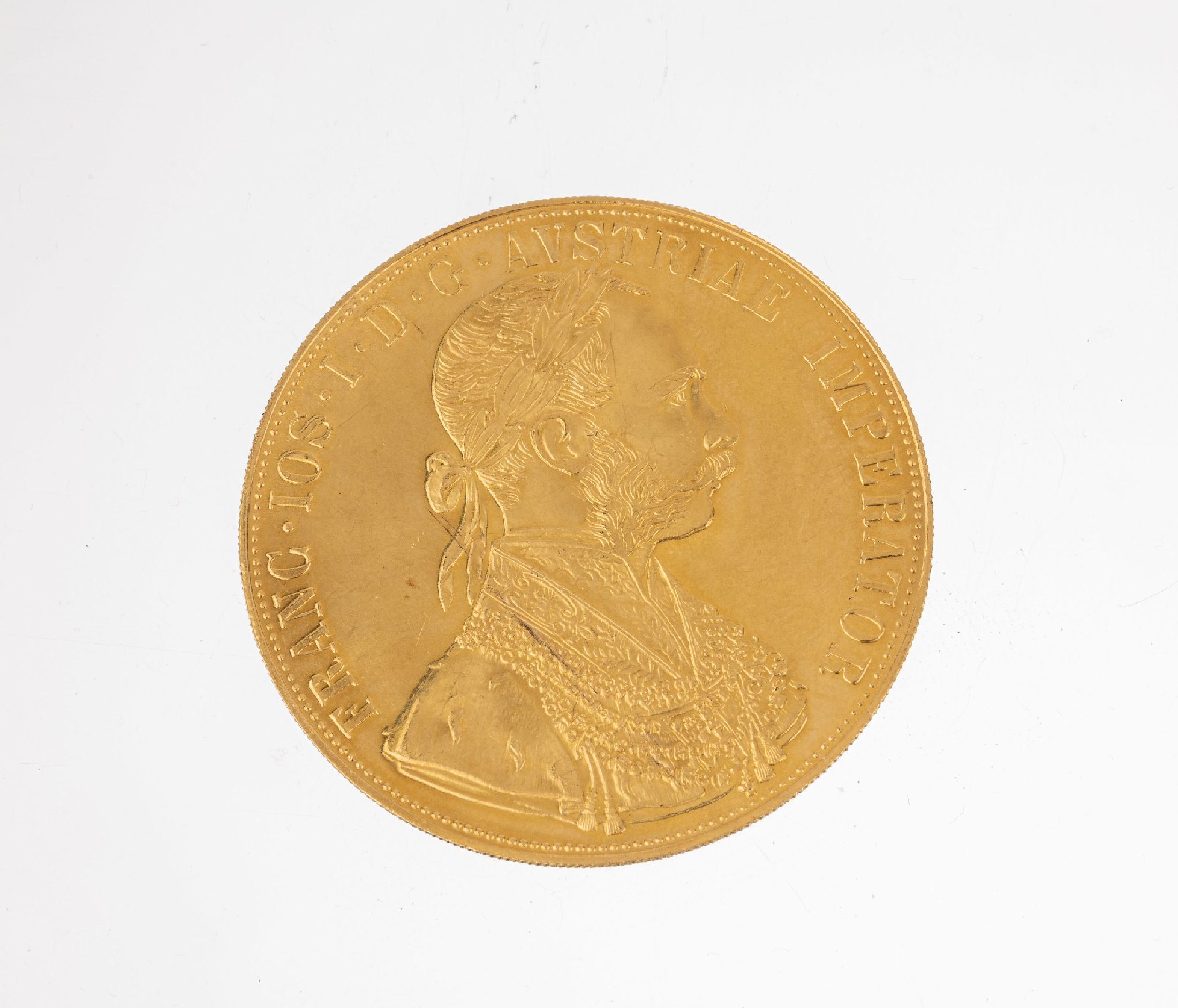 Goldmünze 4 Dukaten, Österreich-Ungarn, Franz Joseph I., 1915, offizielle Nachprägung