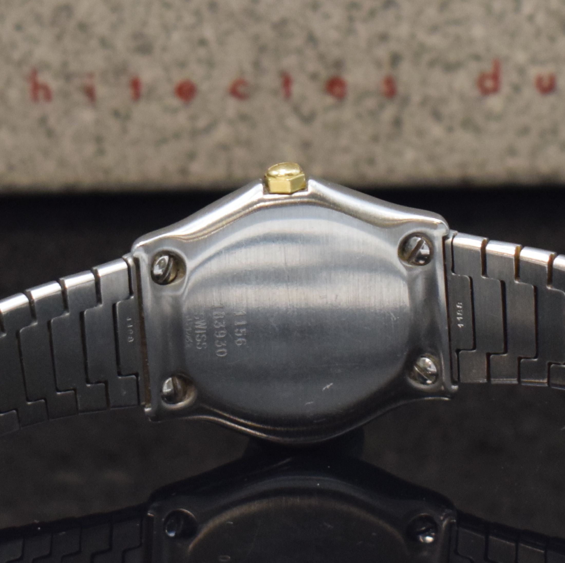 Detail d: EBEL Sport Classique Damenarmbanduhr Referenz 183930 mit Diamanten, Schweiz verk. lt. beil. Pap. 05/1992, quarz, Edelstahl/Gold komb., orig. ...