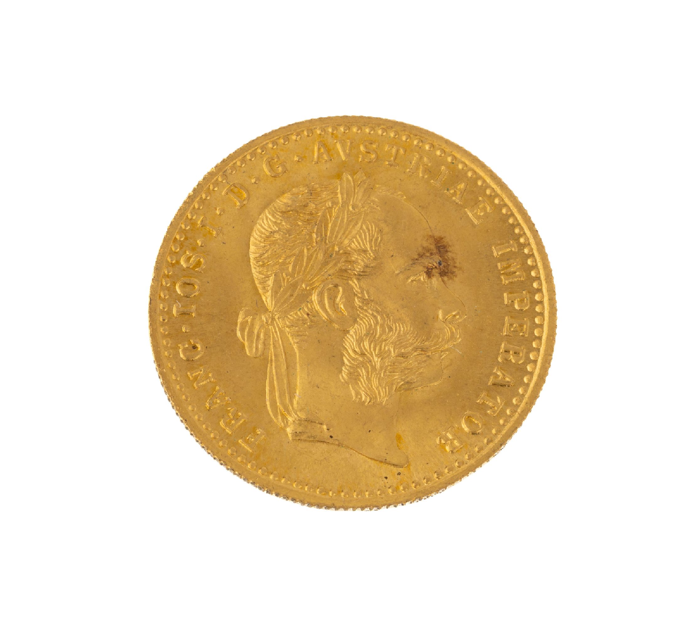 Goldmünze 1 Dukat, Österreich-Ungarn, FranzJoseph I., 1915, offizielle Nachprägung