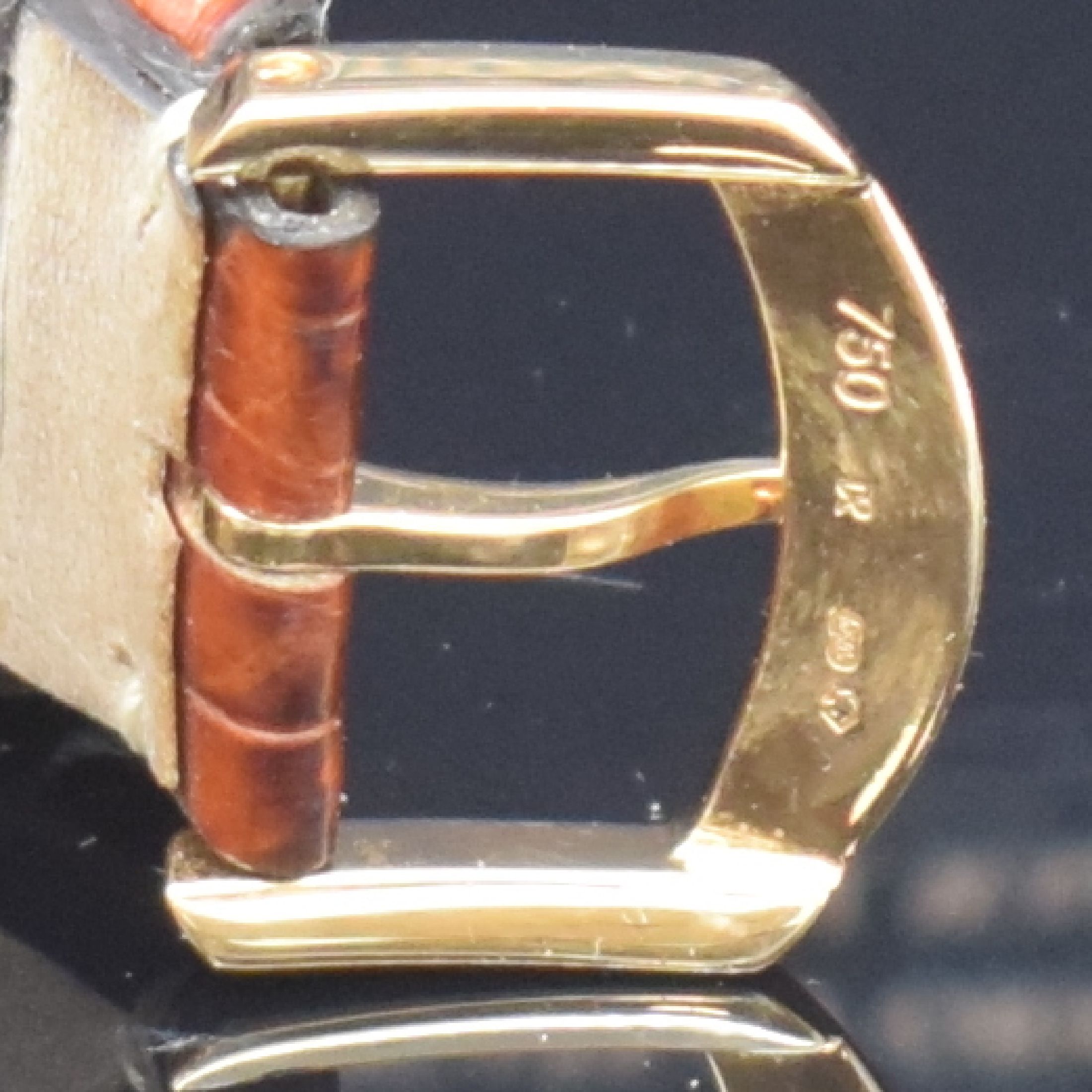 Detail g: DANIEL ROTH Herrenarmbanduhr Serie Datomax in RG 750/000 Referenz 208.X.40.011.CN.BA, Automatik, beids. vergl. Geh., Boden 4-fach verschr., Lederband ...