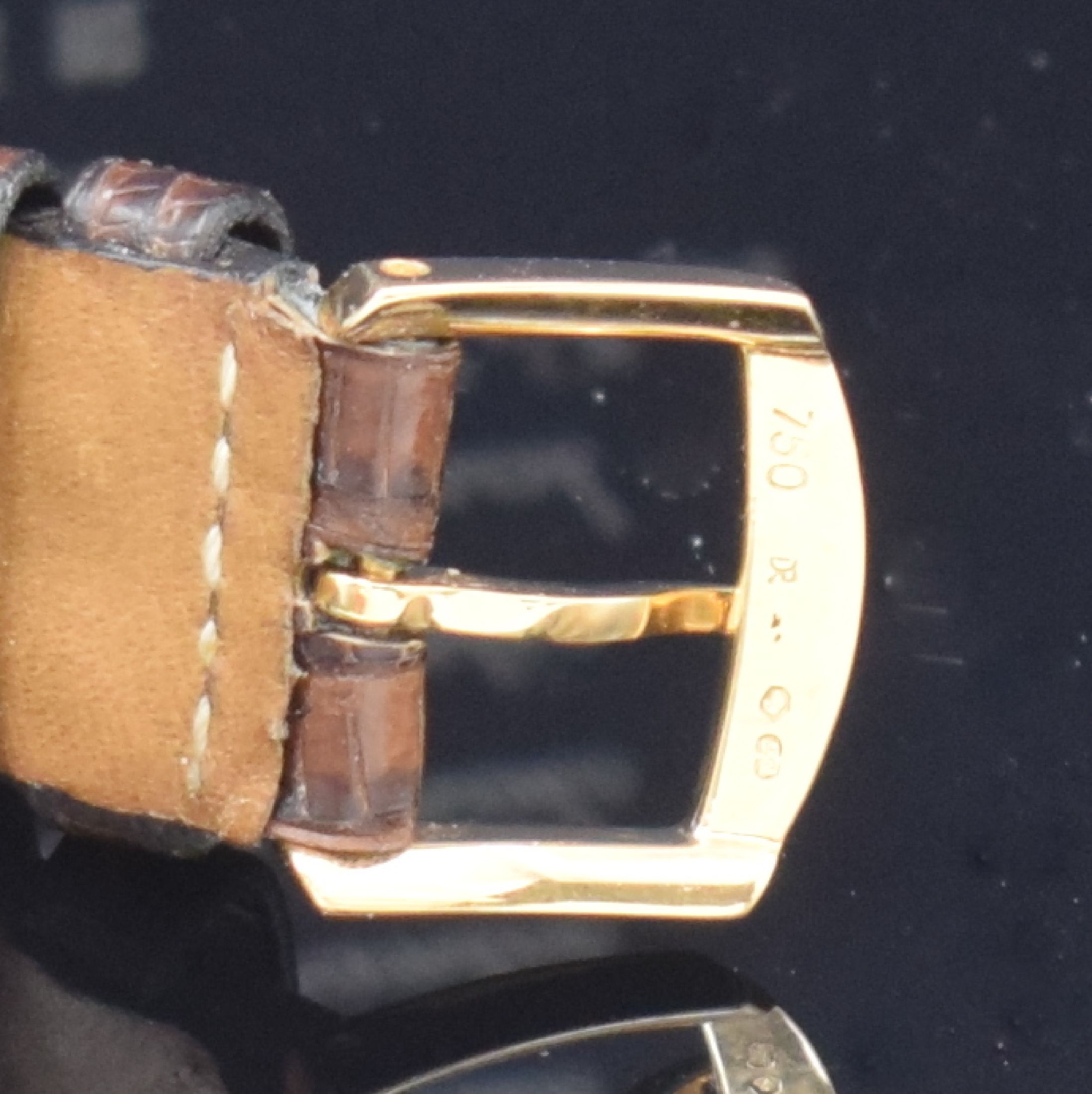 Detail f: DANIEL ROTH Herrenarmbanduhr Serie Datomax in RG 750/000 Referenz 208.L.40.011.CN.BA, Automatik, Schweiz um 2009, beids. vergl. Geh., Boden aufgedr., ...