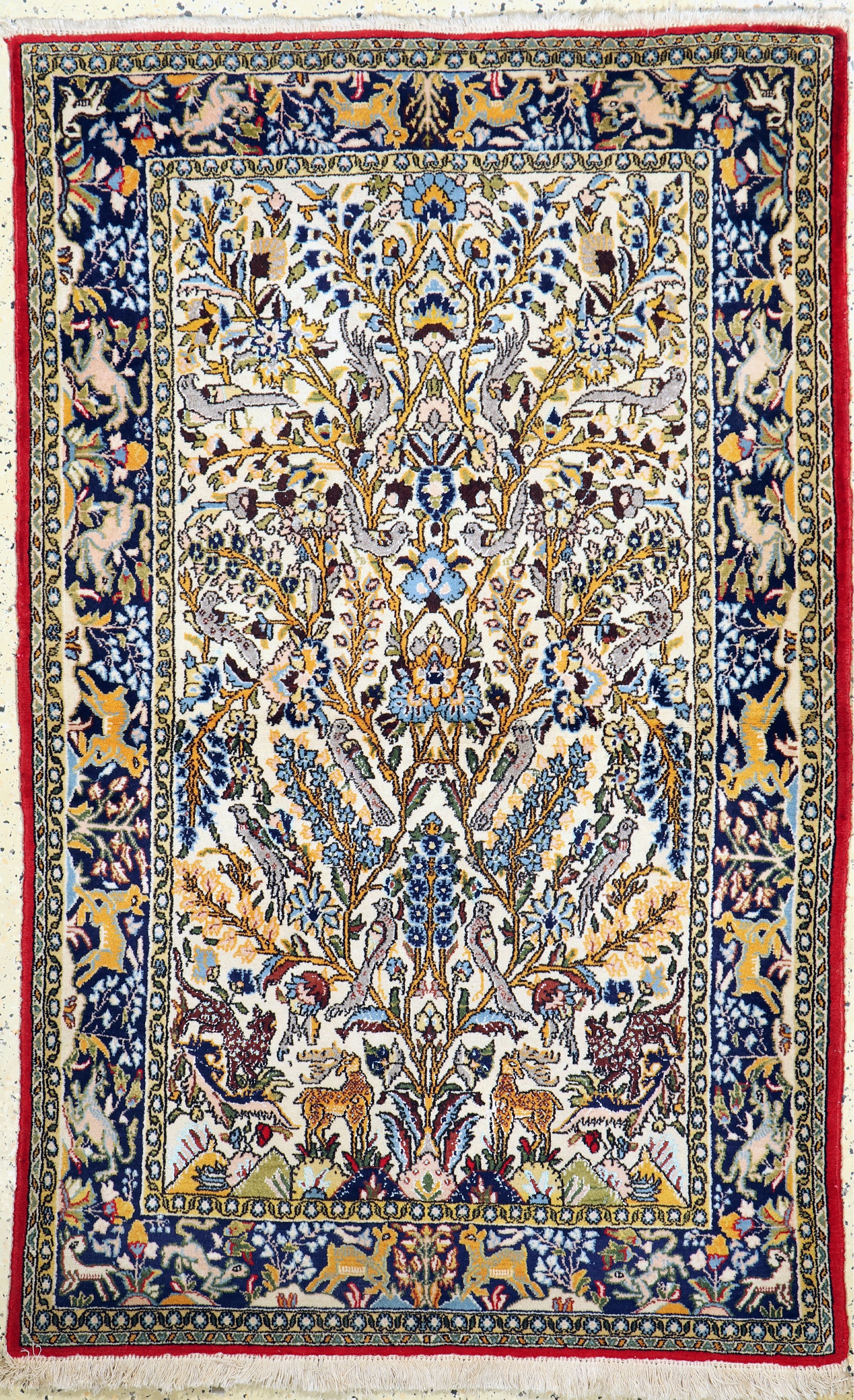 Ghom alt, Persien, um 1960, Wolle mit Seide, ca. 163 x 103 cm, EHZ: 2