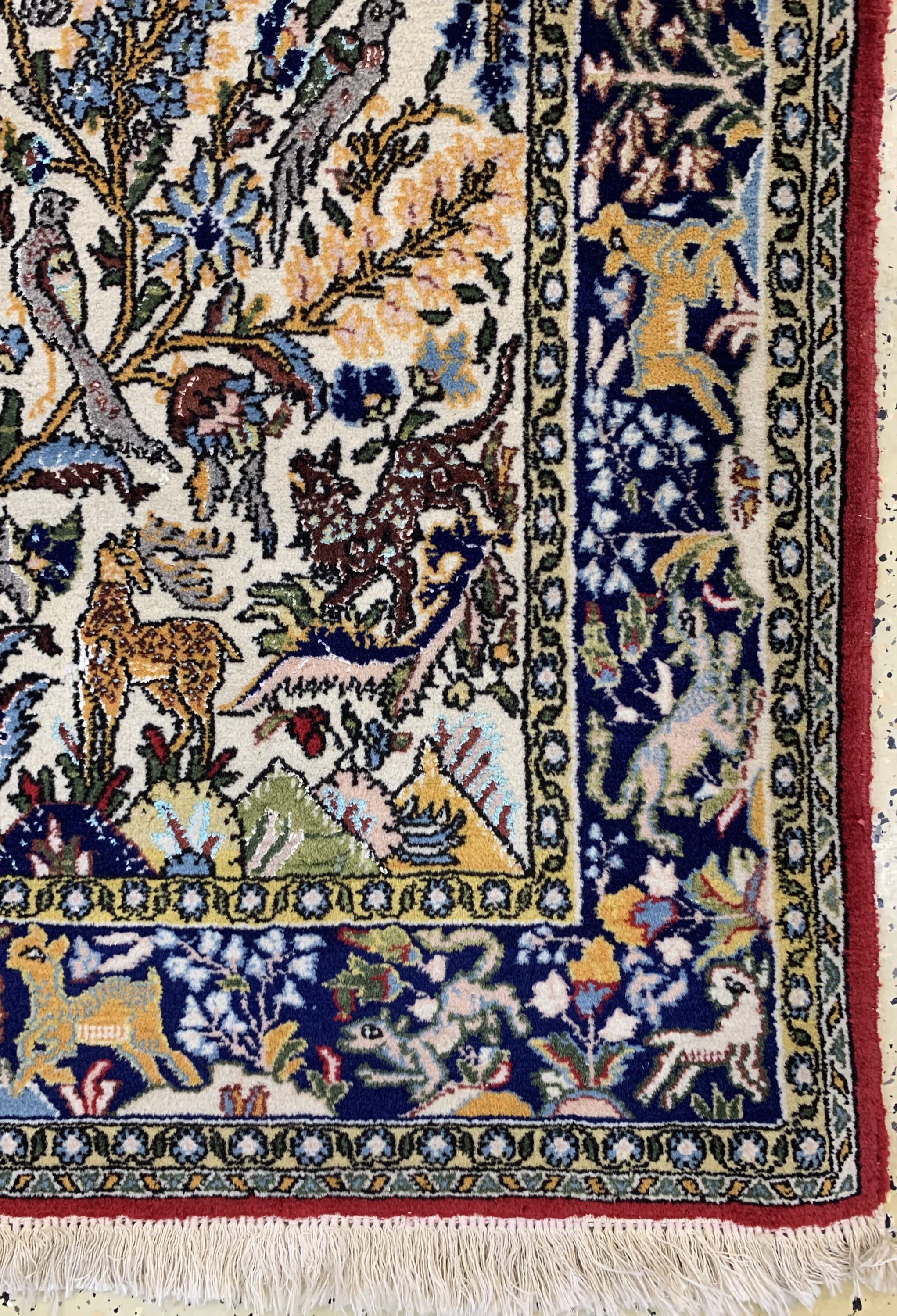Detail a: Ghom alt, Persien, um 1960, Wolle mit Seide, ca. 163 x 103 cm, EHZ: 2