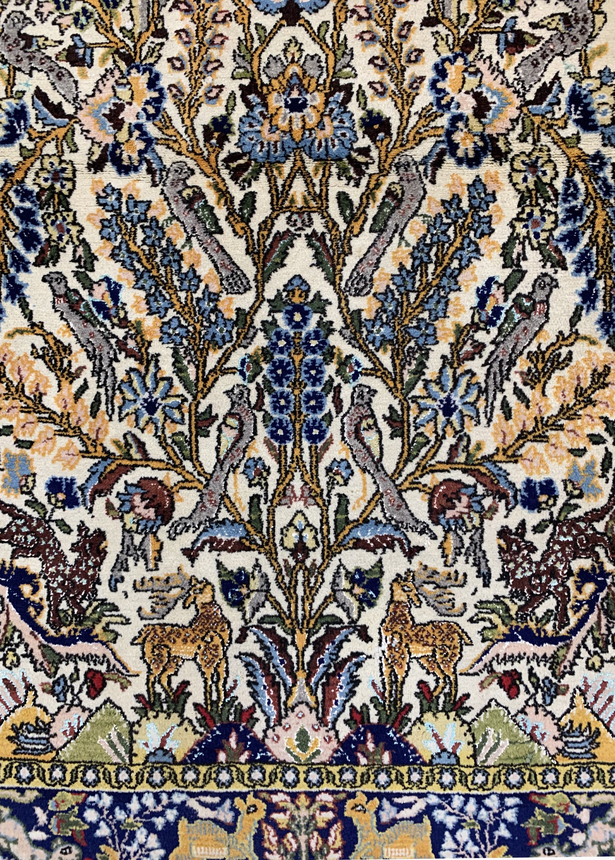 Detail b: Ghom alt, Persien, um 1960, Wolle mit Seide, ca. 163 x 103 cm, EHZ: 2
