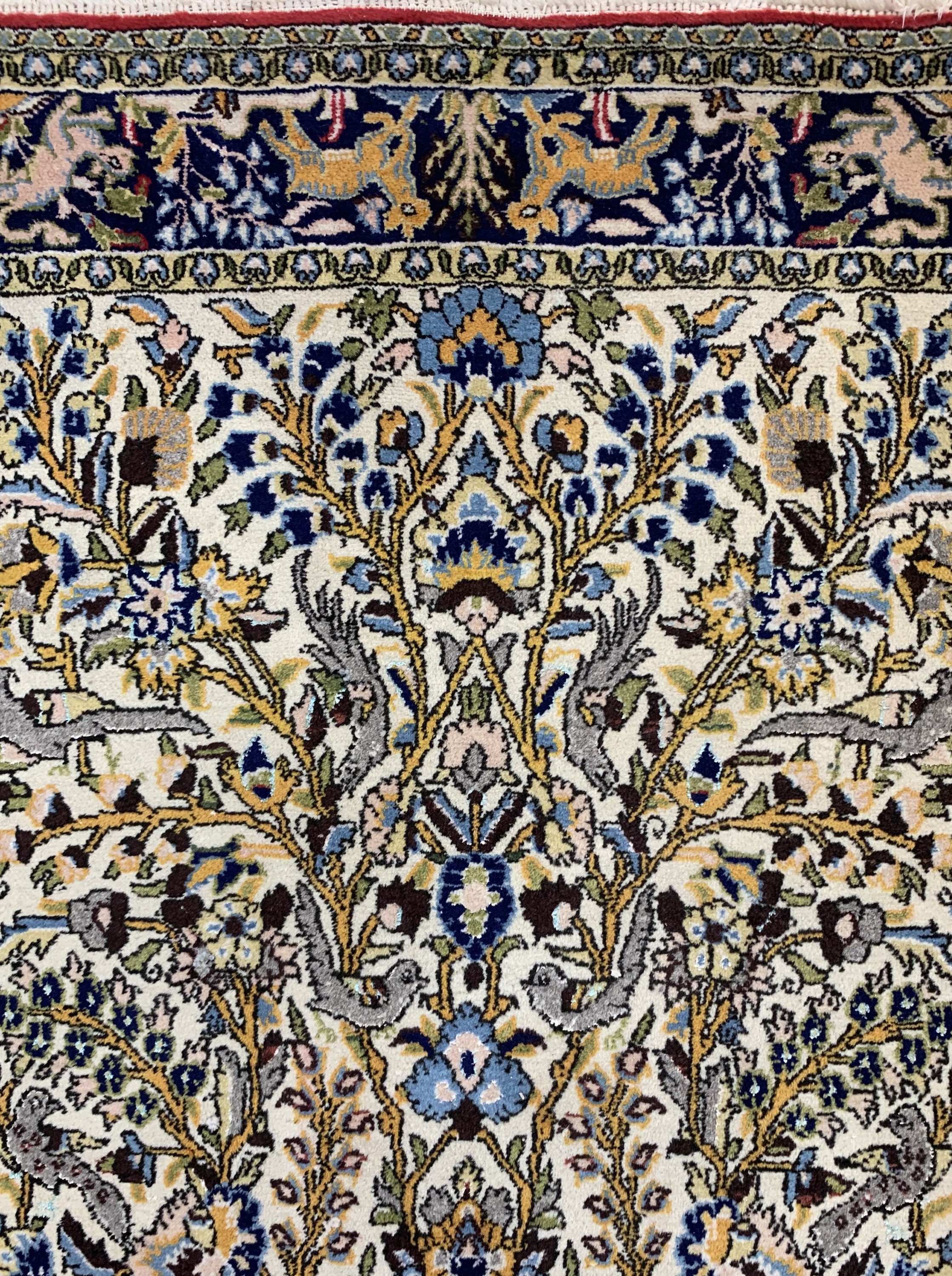 Detail c: Ghom alt, Persien, um 1960, Wolle mit Seide, ca. 163 x 103 cm, EHZ: 2